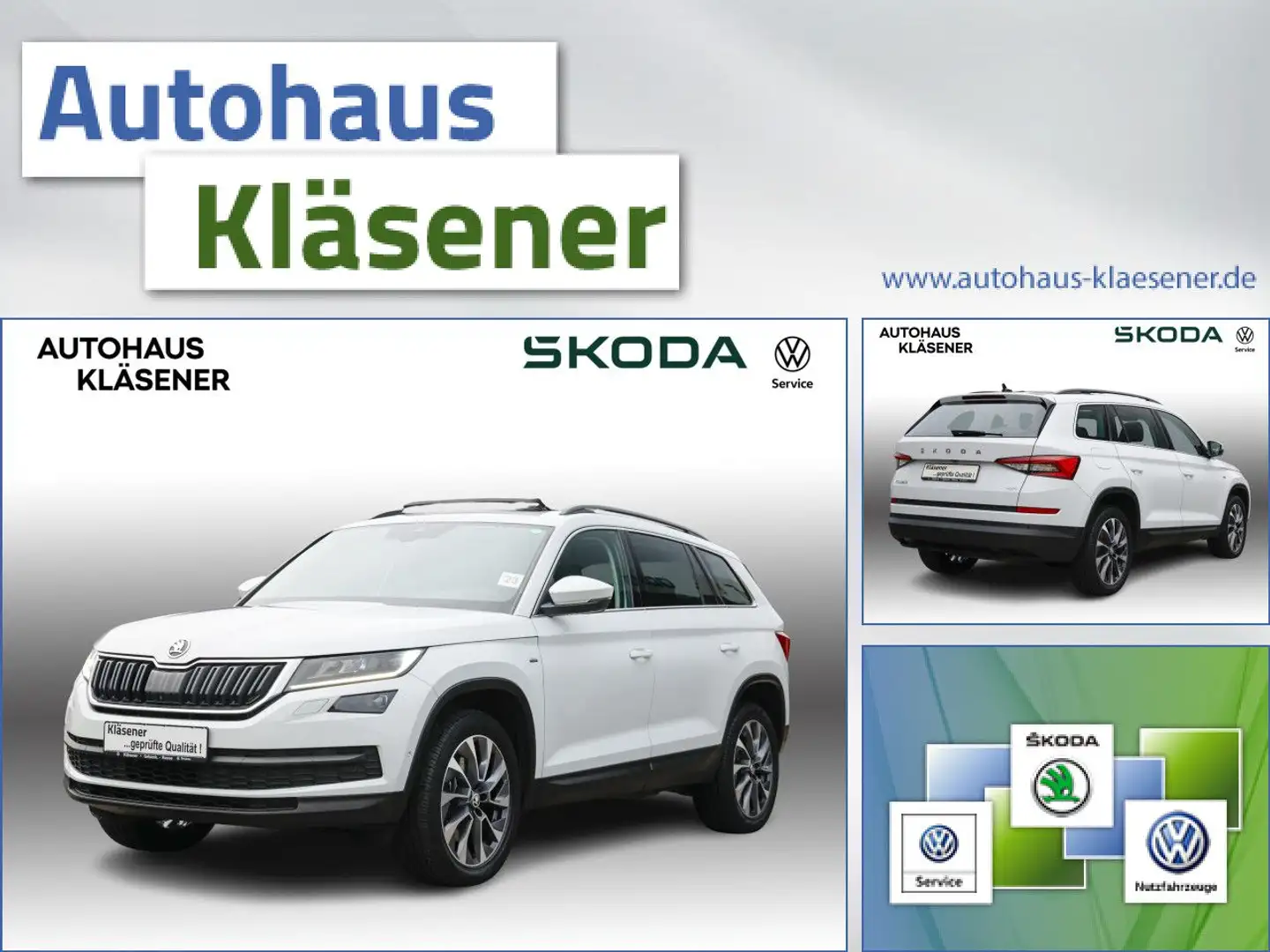 Skoda Kodiaq 2.0TSI 4x4 360°VIRTUAL PANO 19"SIDE-ASSIST Weiß - 1