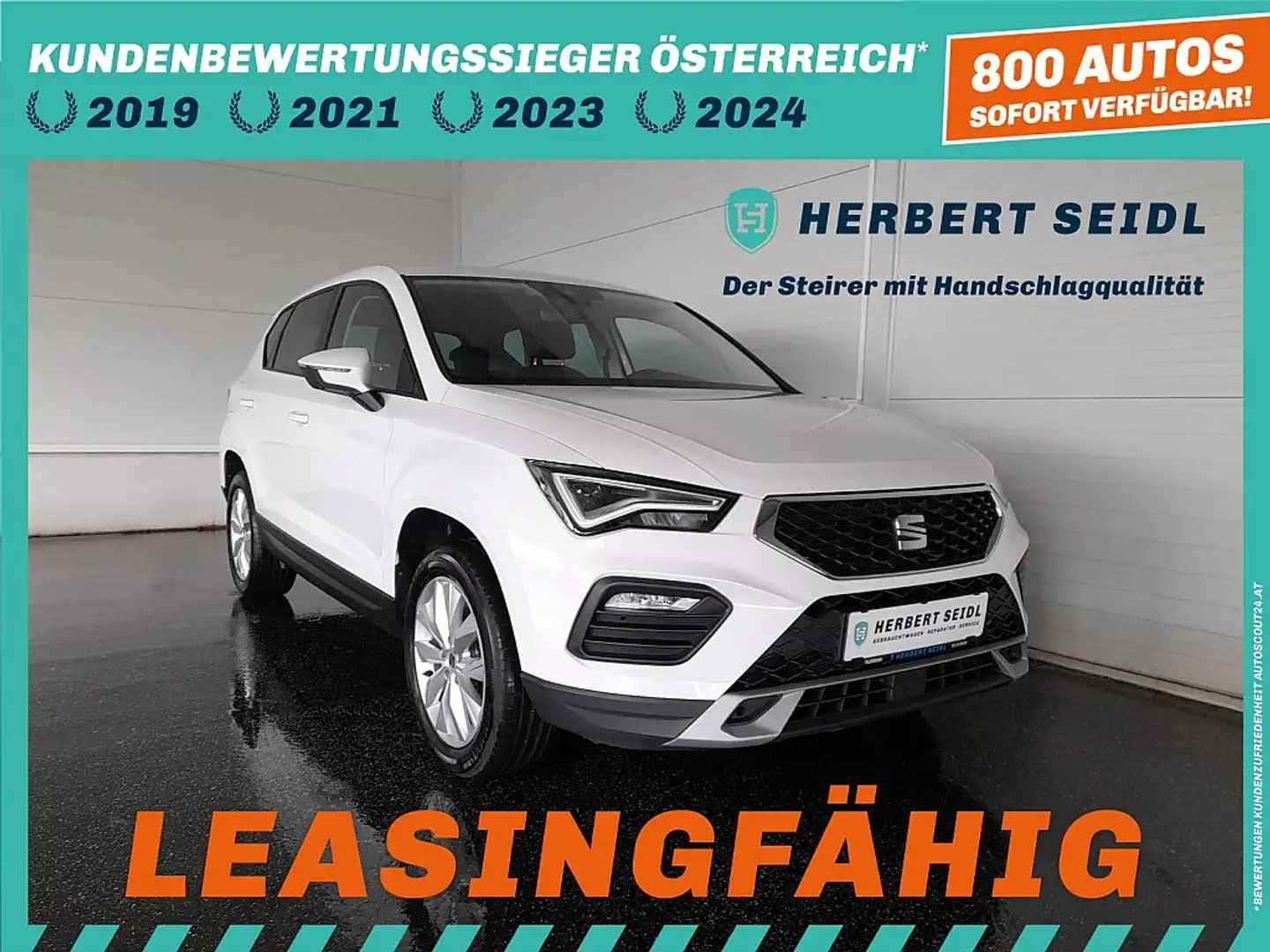 SEAT Ateca STYLE 2,0 TDI DSG *LEDER / VOLL-LED / NAVI / AH... Beyaz - 1