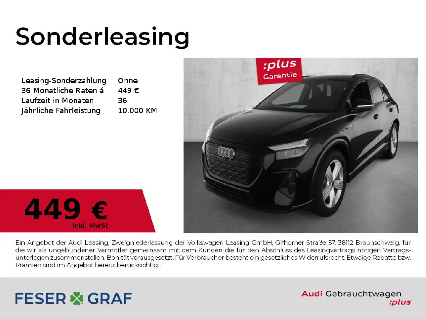 Audi Q4 e-tron 55 S line /LED/ACC/HuD/Navi+/AHK/Kamera Schwarz - 1