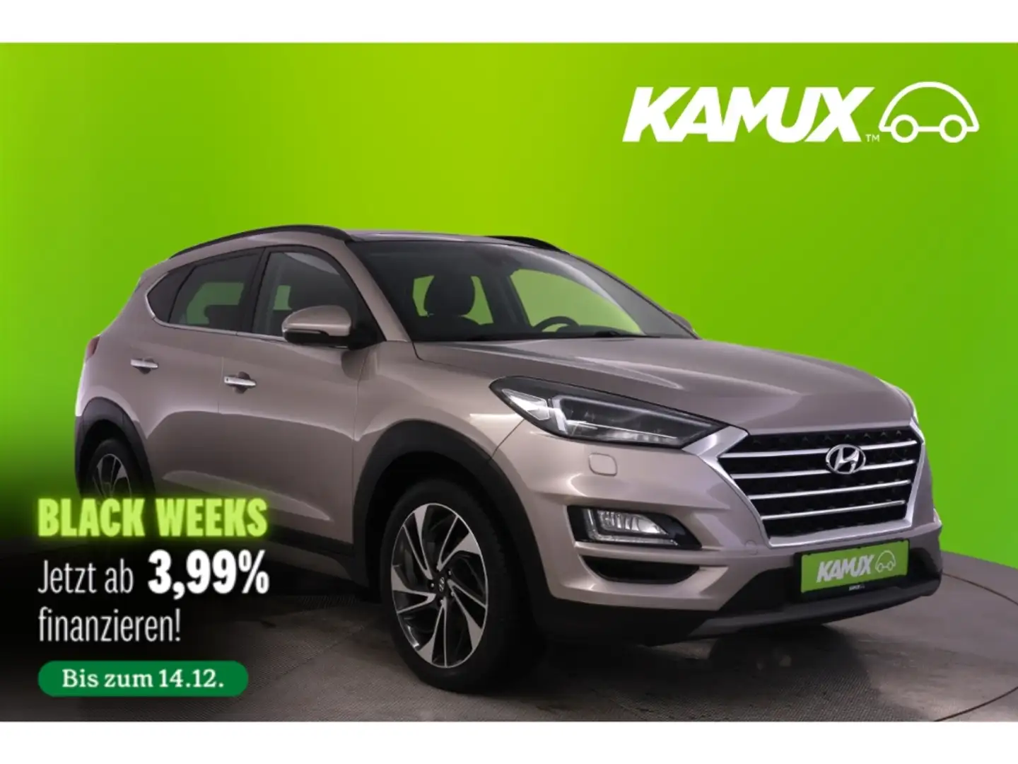 Hyundai TUCSON 1.6T-GDI 4WD Aut.Premium+LED+NAVI+AHK+PDC Grau - 1