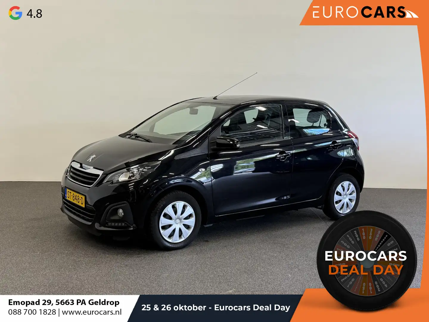 Peugeot 108 1.0 e-VTi Active Airco Bluetooth Elektrisch pakket Noir - 1