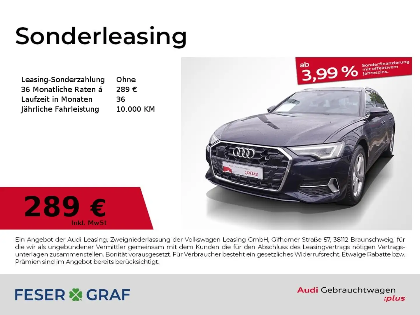 Audi A6 Avant Sport 45 TFSI S tronic adv. Pano Matrix Blau - 1