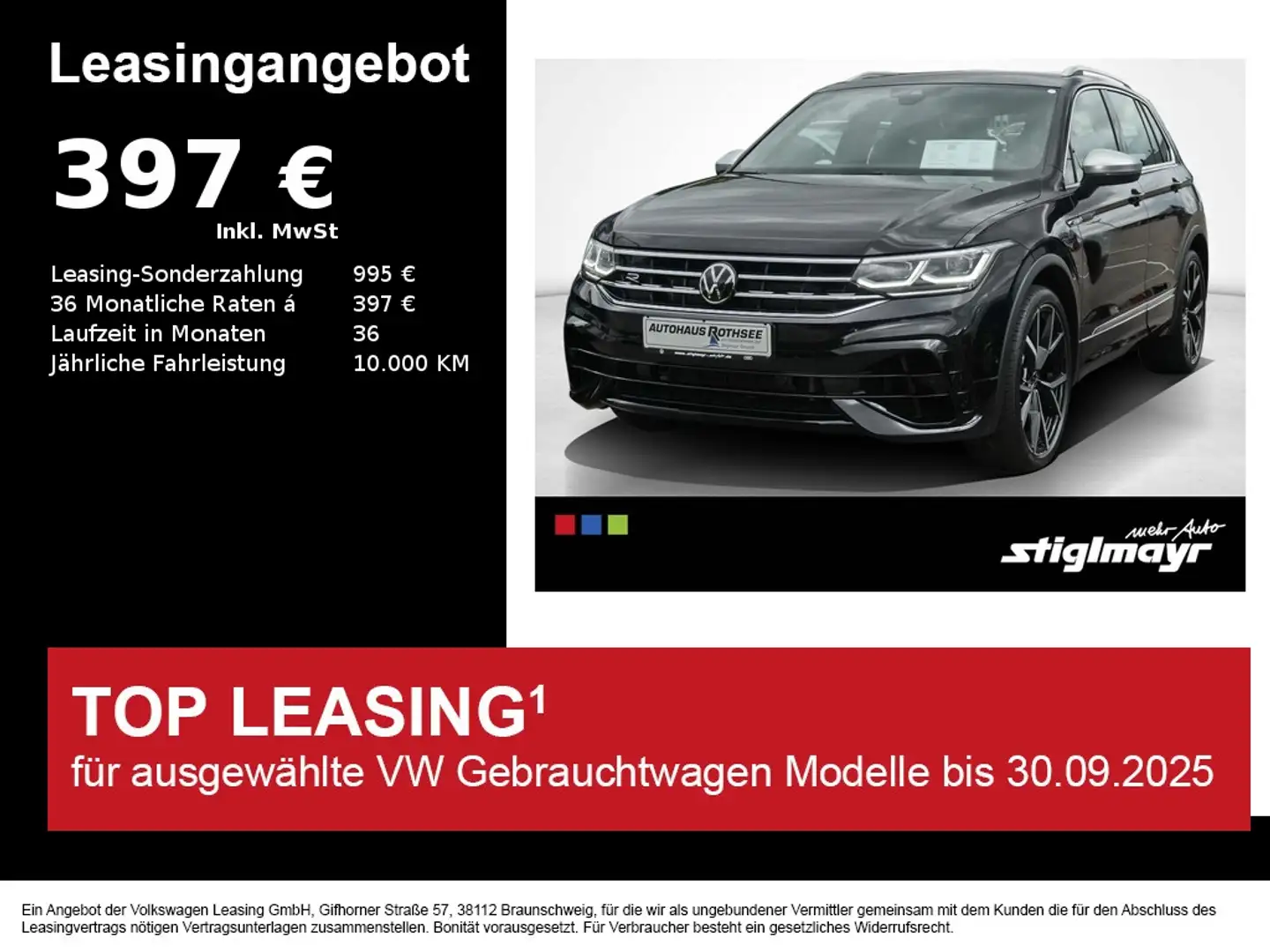 Volkswagen Tiguan R 2.0 TSI 4-Motion AHK+DCC+IQ-LIGHT+21` Schwarz - 1