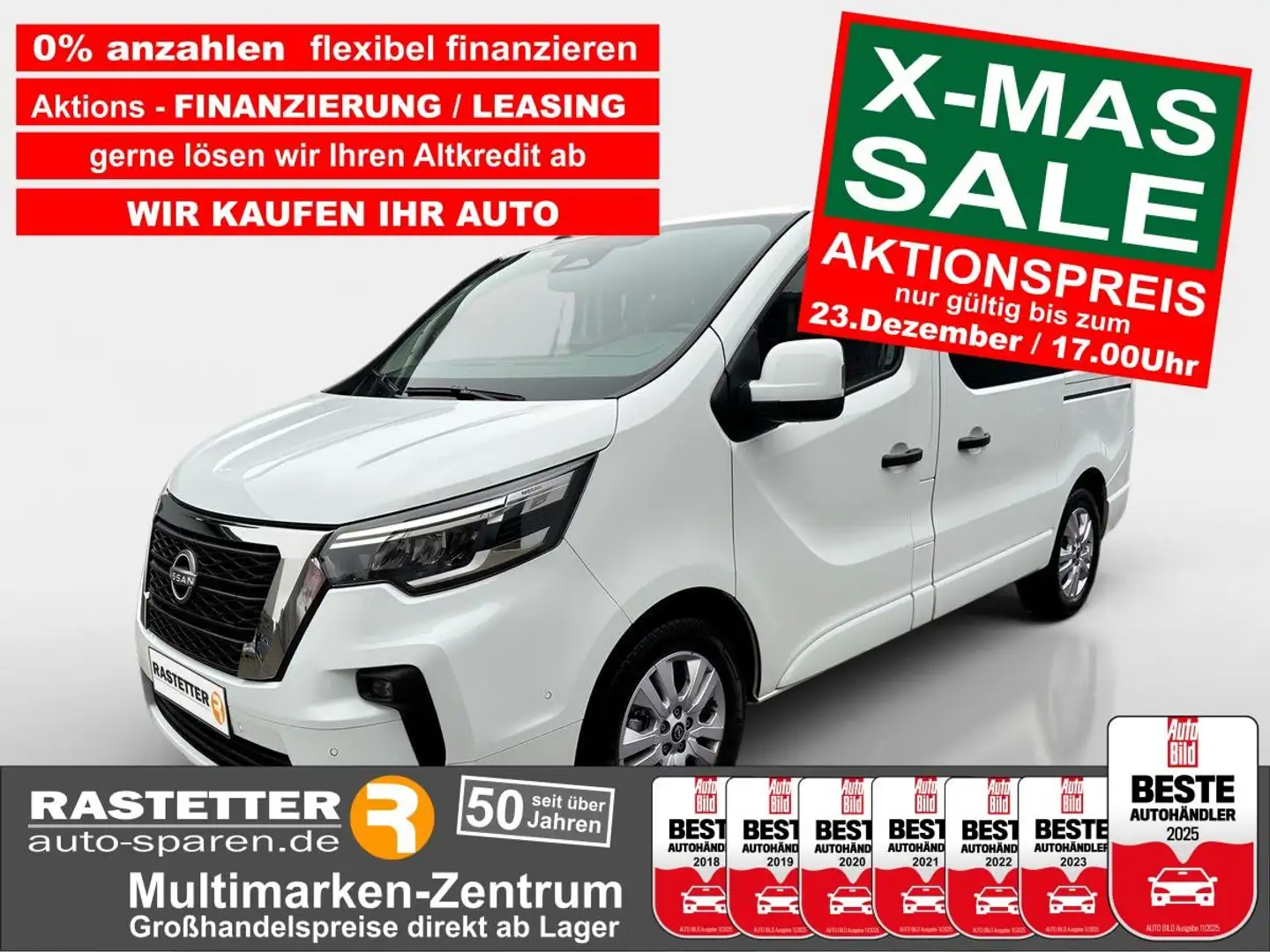 Nissan Primastar L1H1 2,8t tekna 8S Design+Kamera+Navi+iKey+Privacy Weiß - 1