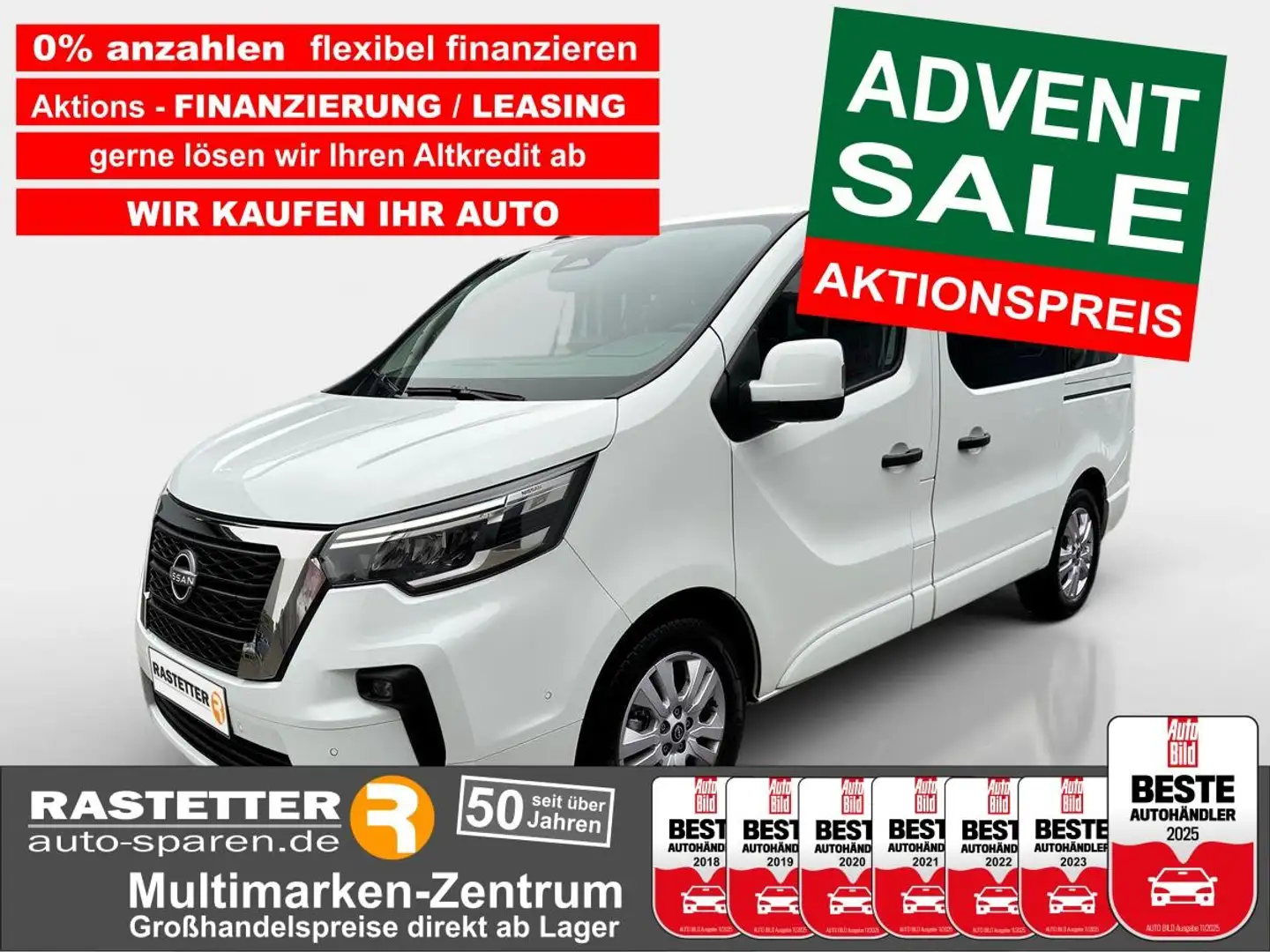 Nissan Primastar L1H1 2,8t tekna 8S Design+Kamera+Navi+iKey+Privacy Weiß - 1