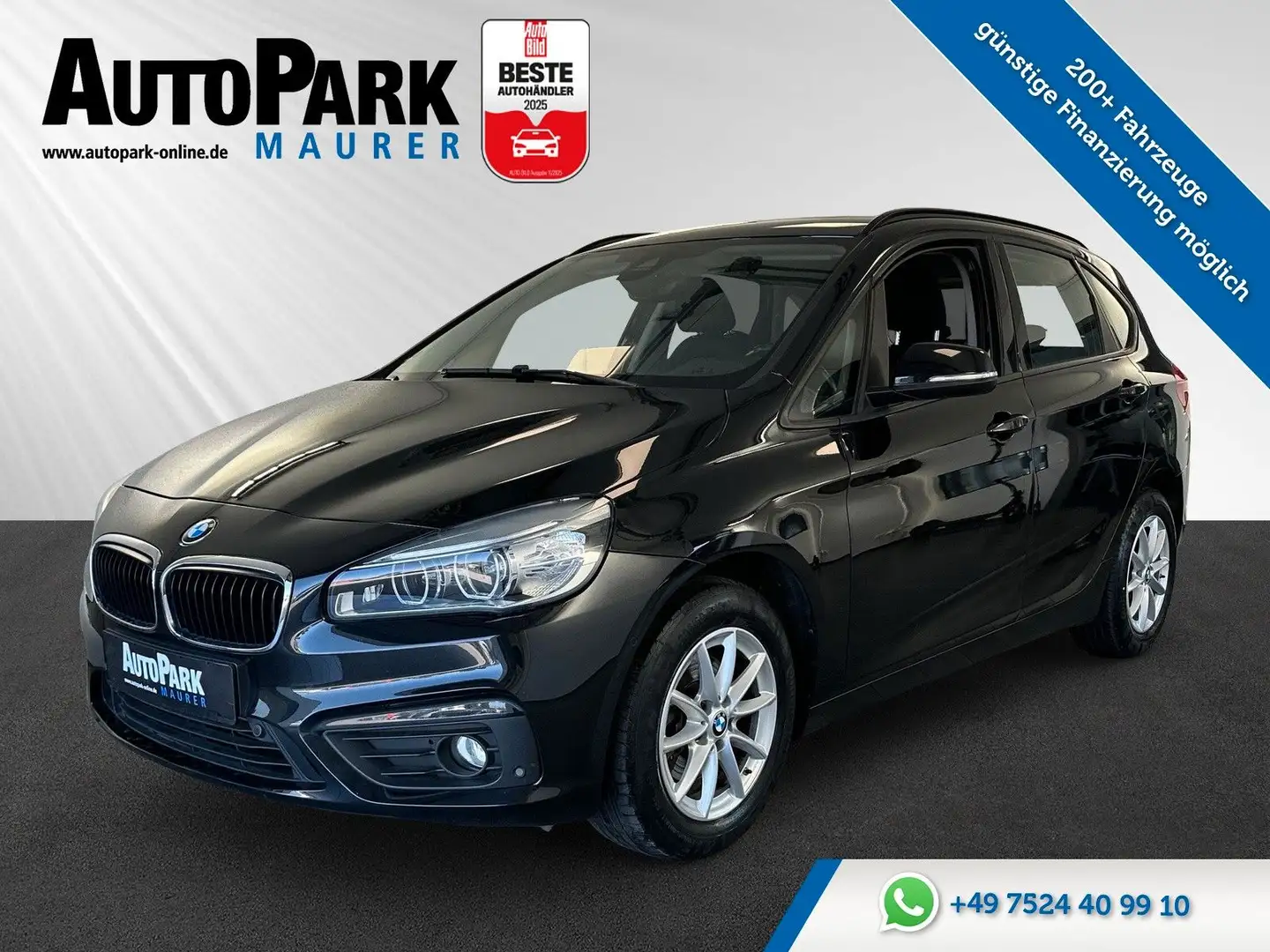 BMW 218 Active Tourer 218 d Advantage AHK*PDC*LED*Navi Zwart - 1
