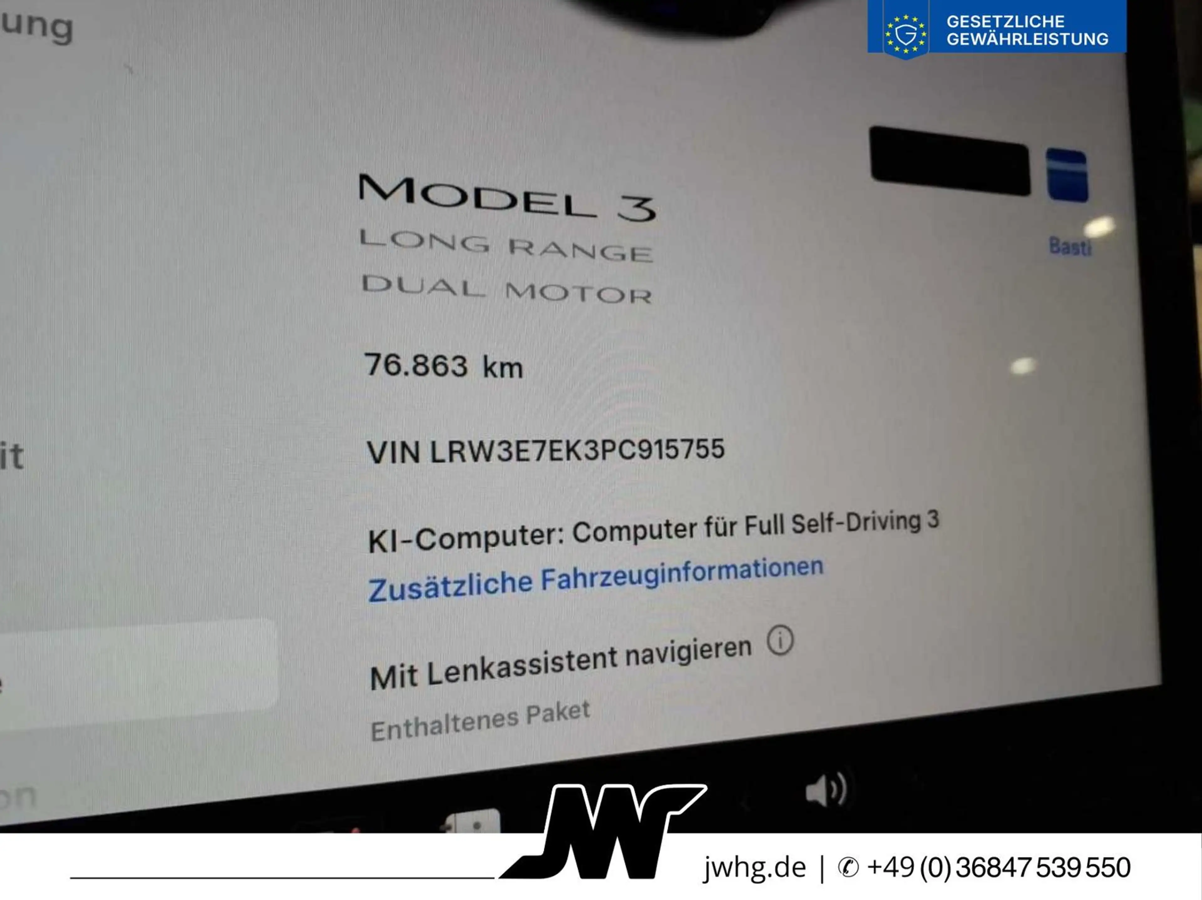 Tesla Model 3 Dual Motor AWD Wäpumpe Ryzen Autopilot 3 — photo 8