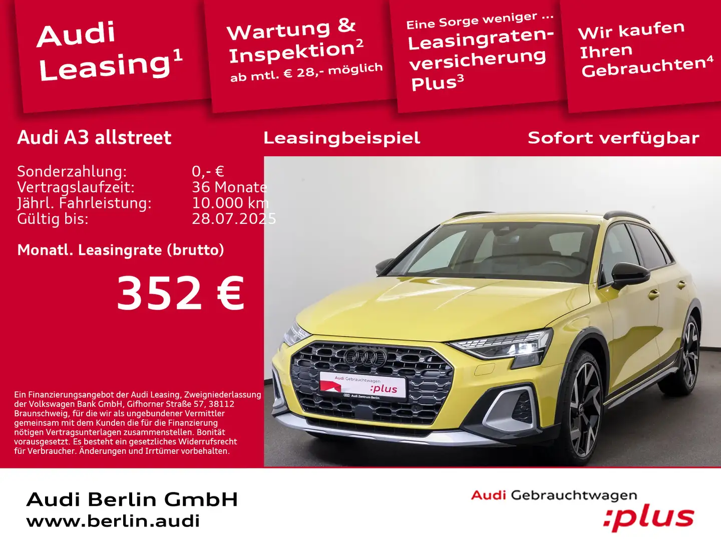 Audi A3 35 TFSI S tr. MATRIX HUD SONOS RFK Gelb - 1