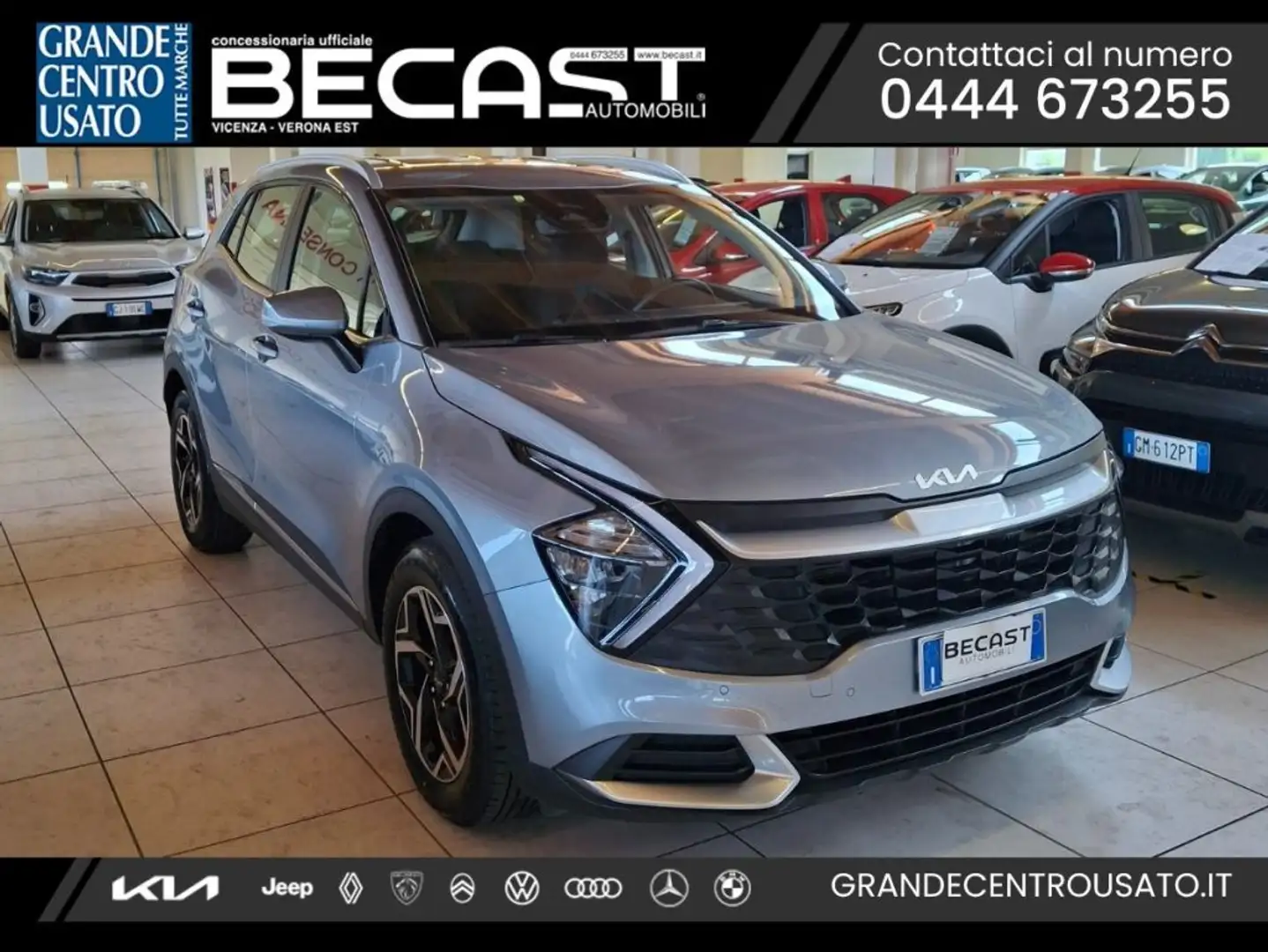 Kia Sportage 1.6 TGDi MHEV Business UNICO PROPRIETARIO Zilver - 1