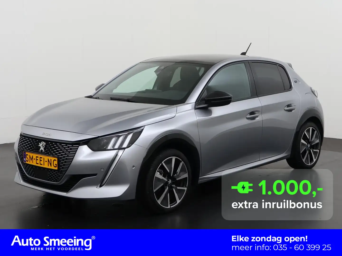 Peugeot e-208 EV GT 50 kWh | Panoramadak | Zondag Open! Grijs - 1