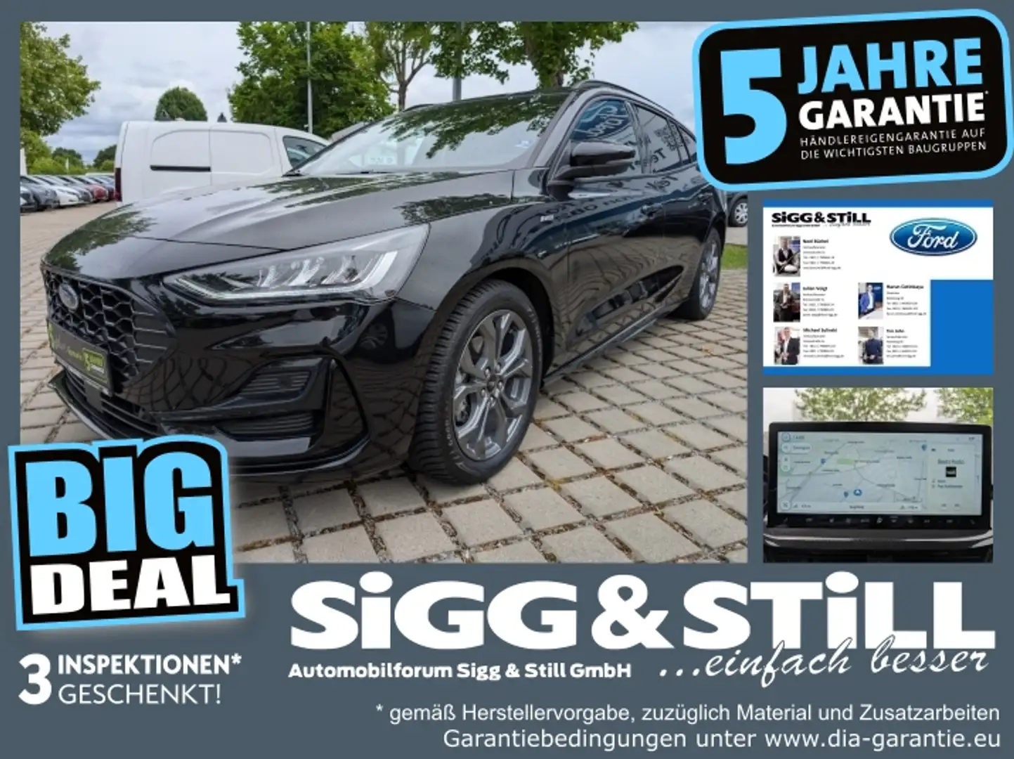 Ford Focus Turnier ST-Line AT LED*ACC*NAV*SHZ*PDC*CAM Schwarz - 1