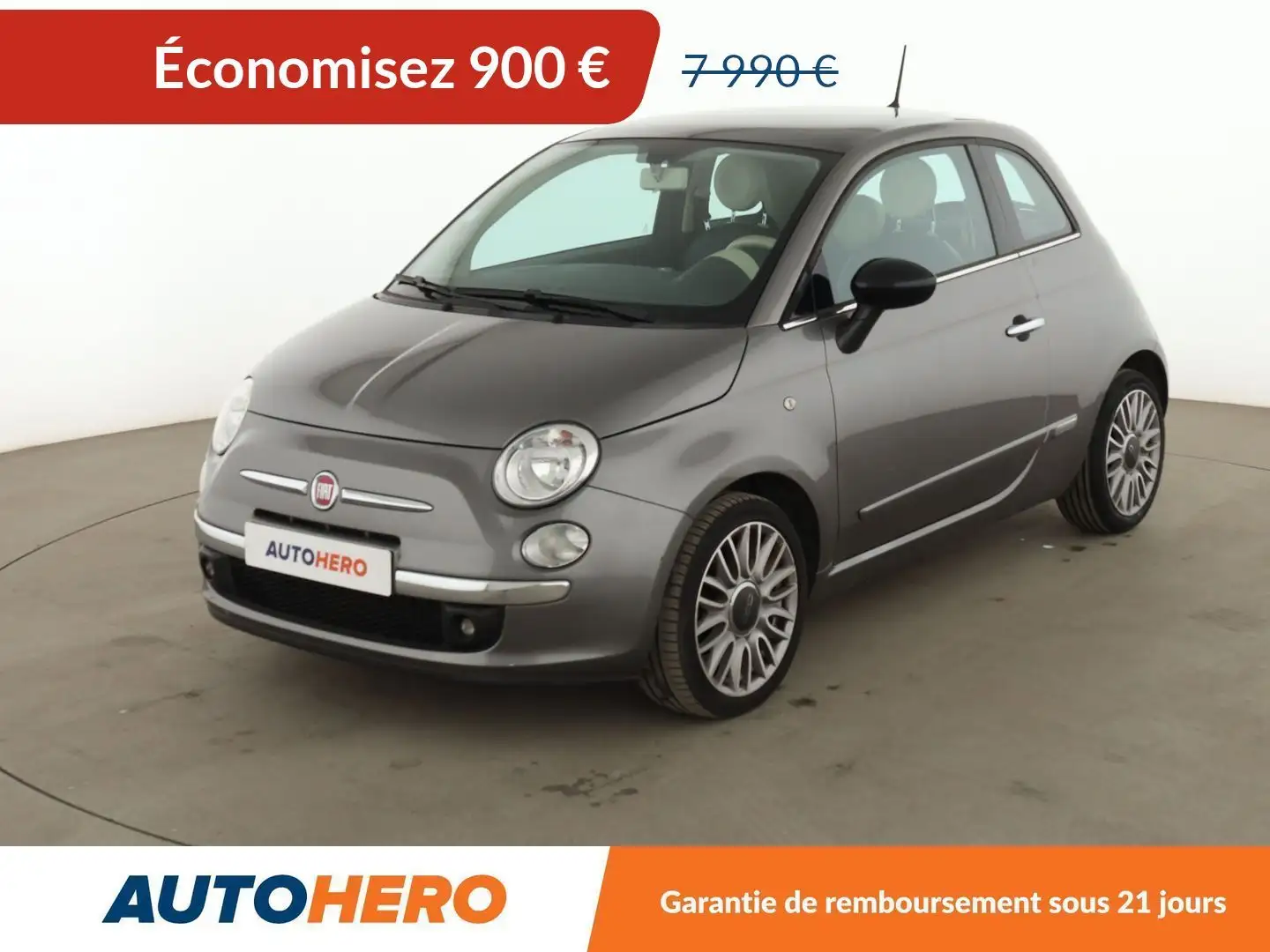 Fiat 500 1.2 Club Gris - 1