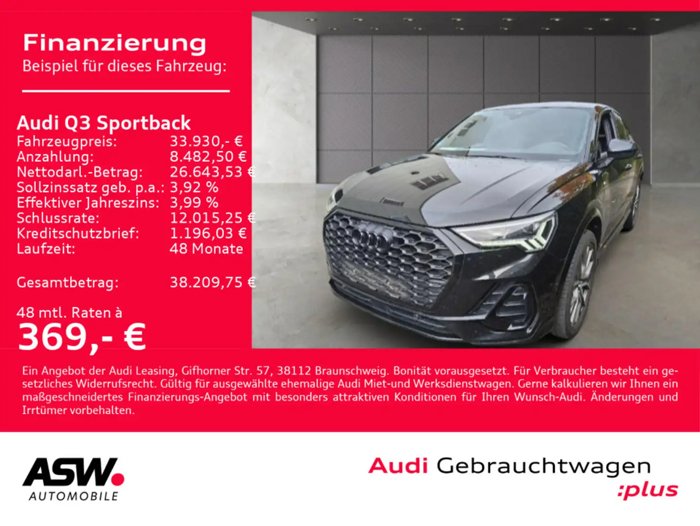 Audi Q3 S line 45TFSI e NAVI LED RFK SONOS Negro - 1