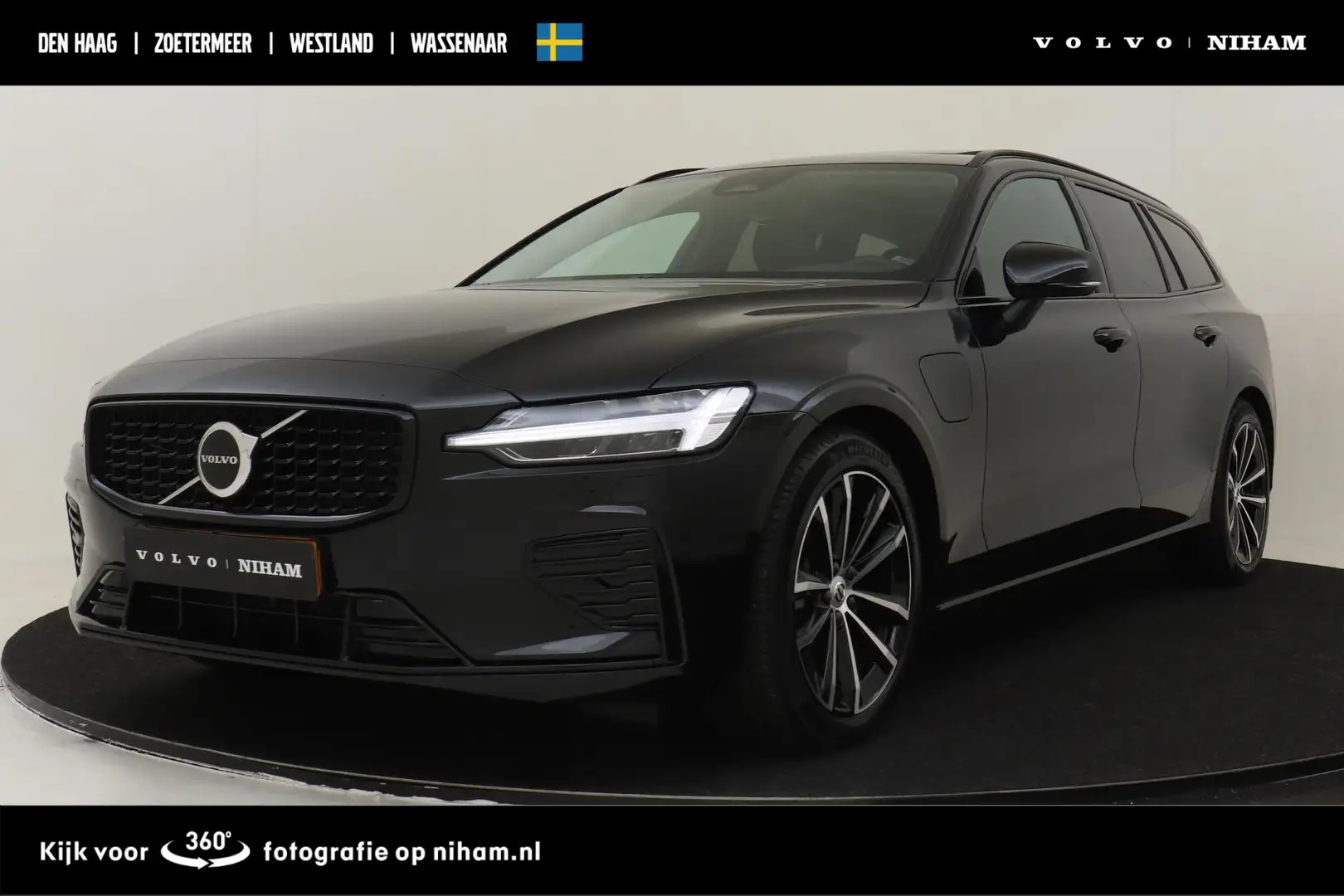 Volvo V60 T6 PLUG-IN HYBRID AWD ULTRA DARK [MY25] -PANO.DAK| Zwart - 1