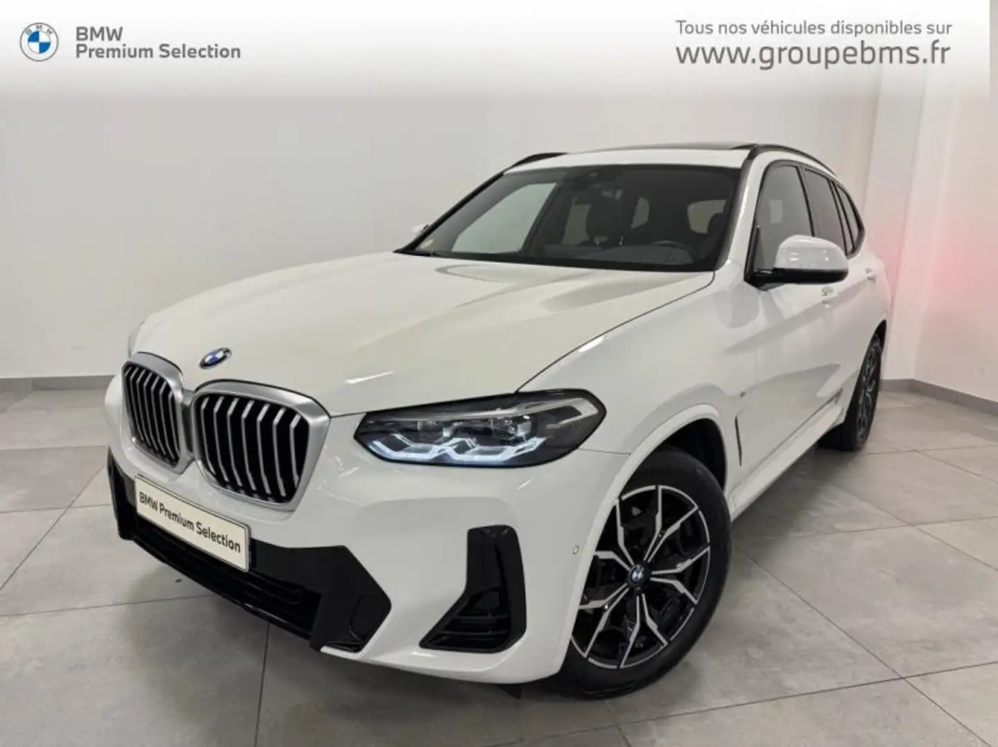 BMW X3 xDrive20d 190ch M Sport Blanc - 1