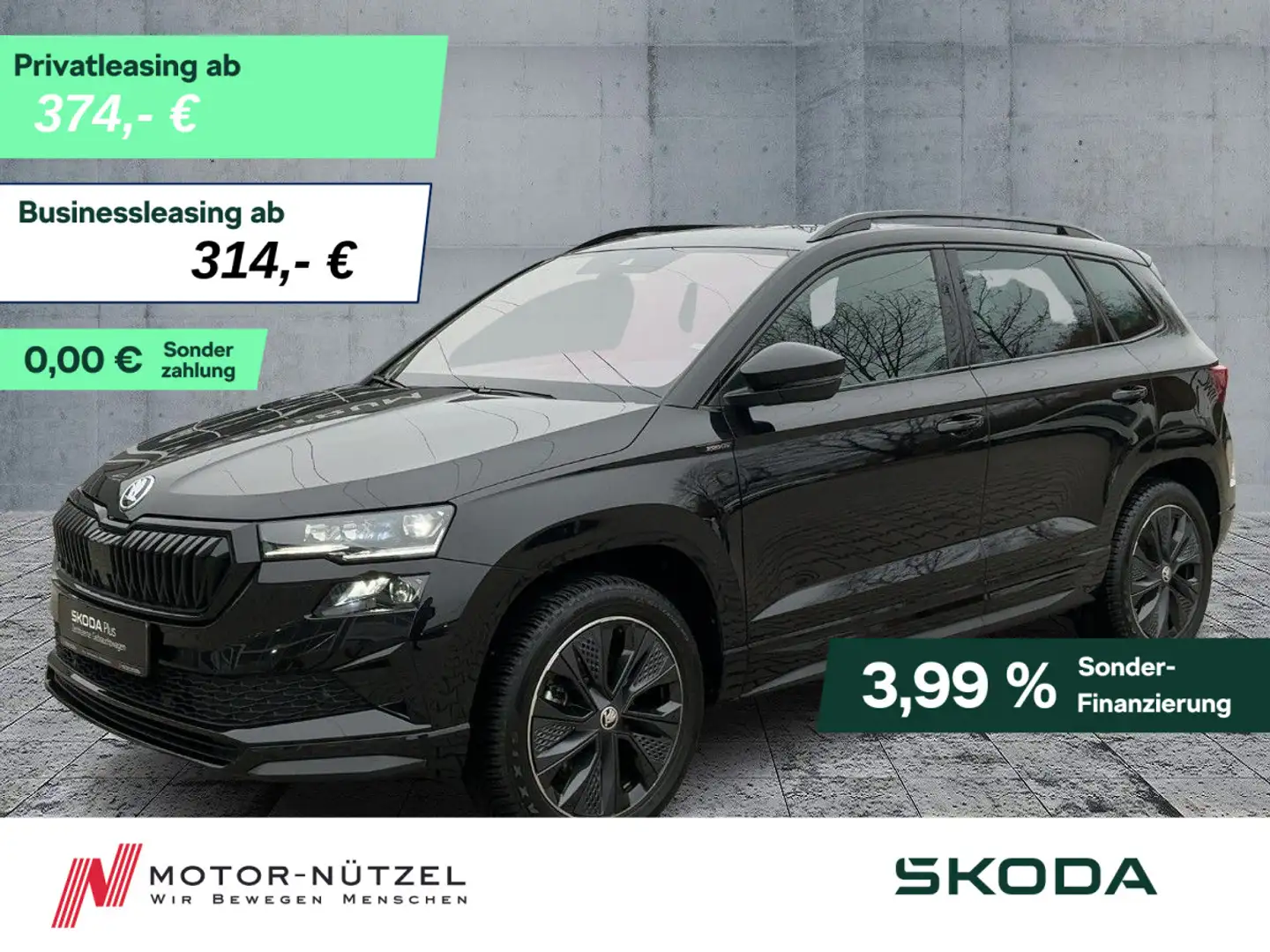 Skoda Karoq 2.0 TSI 4x4 DSG SPORTLINE MATRIX+AHK+PANO Schwarz - 1