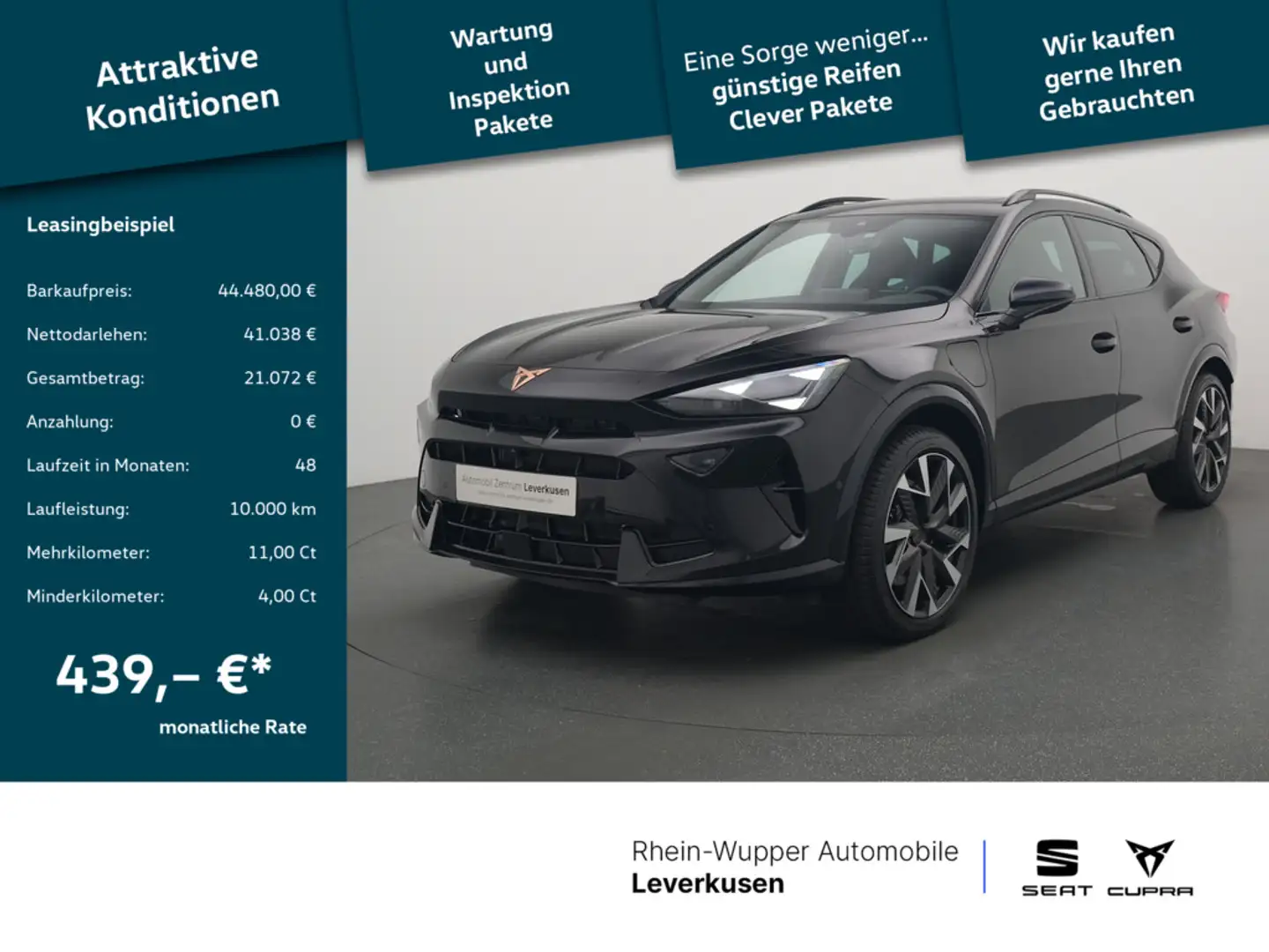 CUPRA Formentor VZ e-Hybrid AHK PANO KAM 360° ACC D Noir - 1