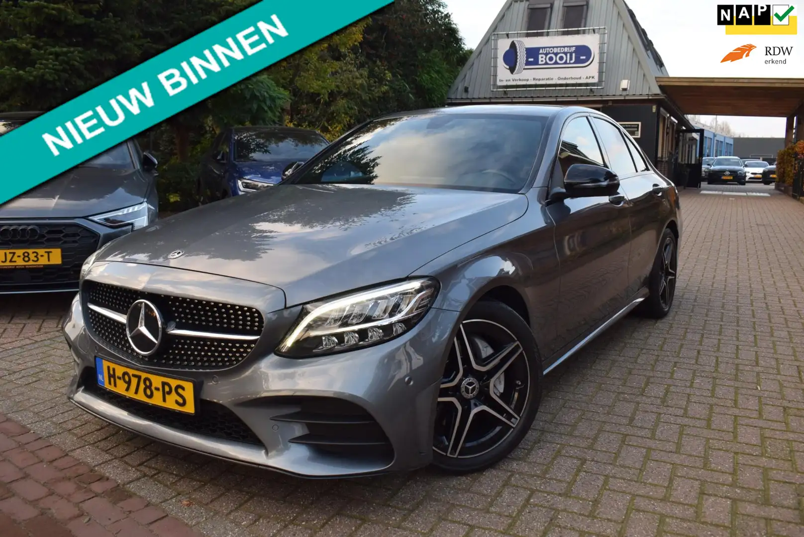 Mercedes-Benz C 180 180Business Solution AMG AUTOM/CRUISE/NAVI/AIRCO-E Grijs - 1