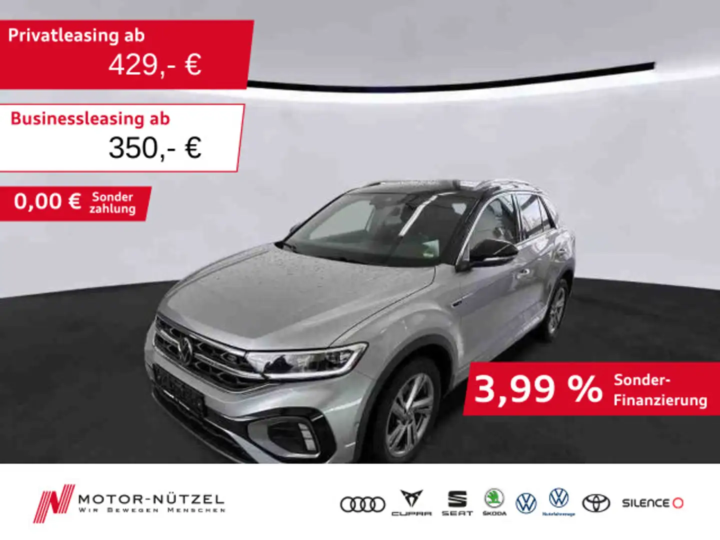 Volkswagen T-Roc 2.0 TDI DSG R-LINE 5JG+LEDplus+ACC+AHK+NAV Silber - 1