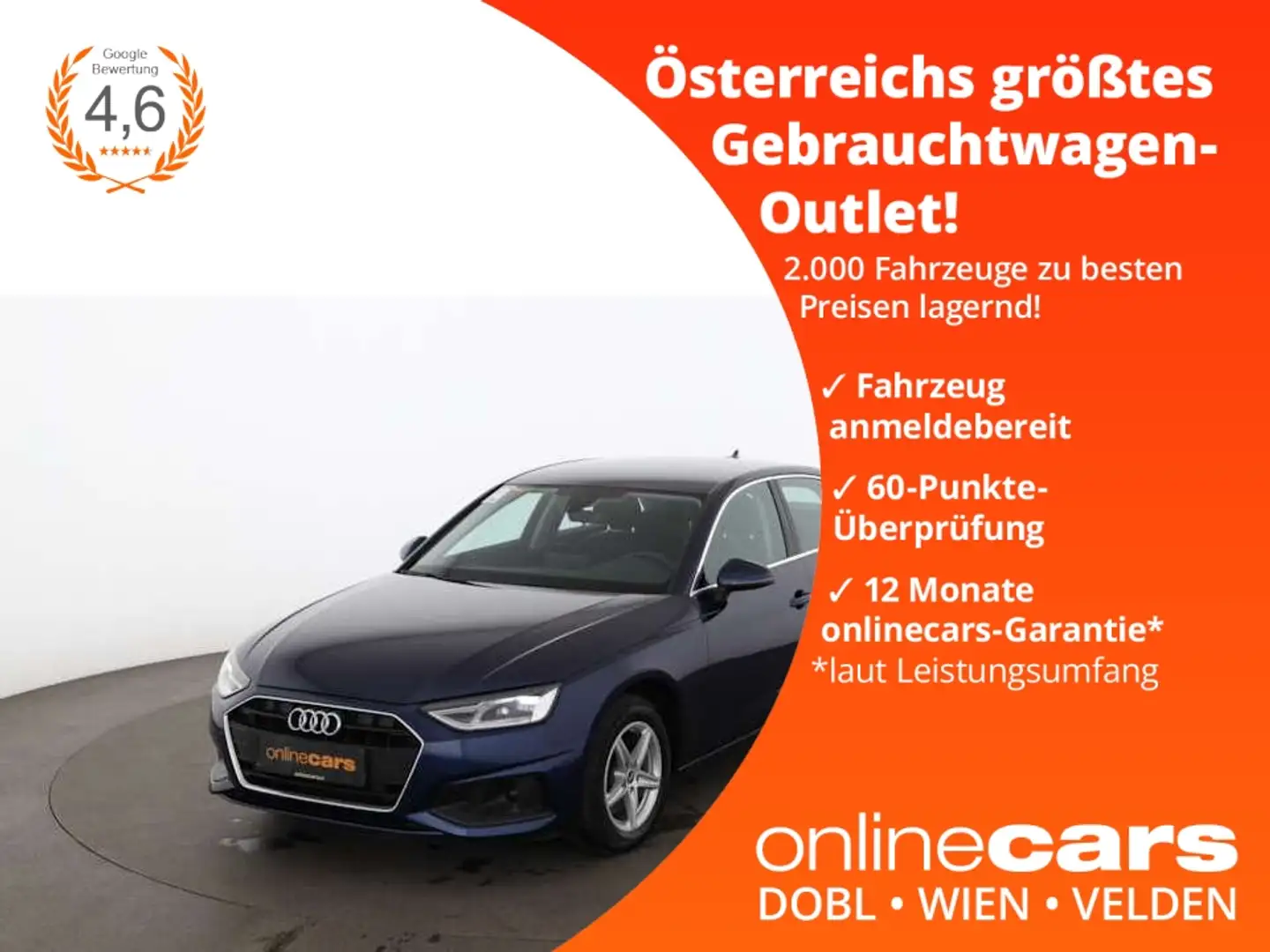 Audi A4 Limousine 30 TDI Aut LED NAVI TEMPOMAT PDC Blau - 1