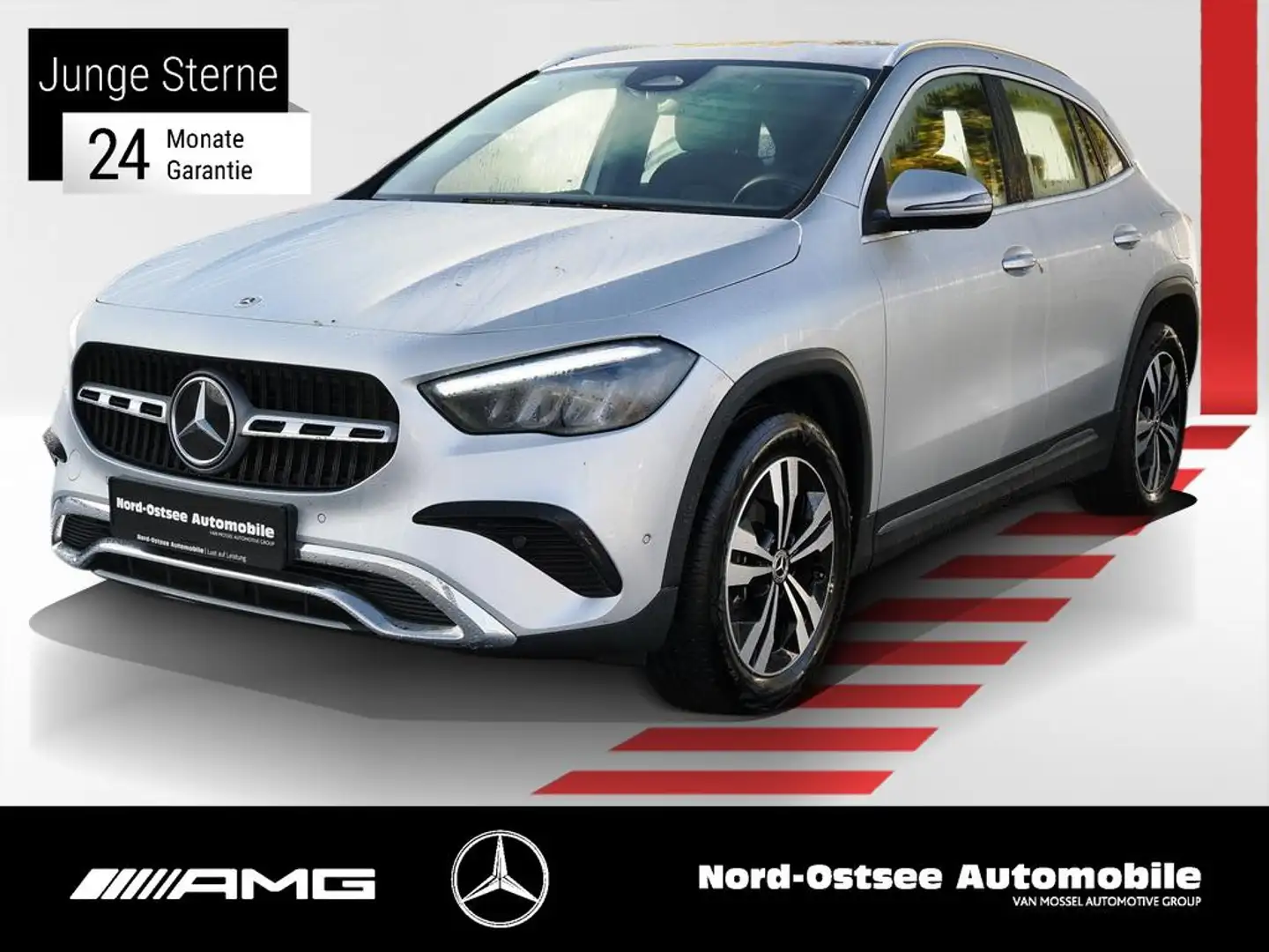 Mercedes-Benz GLA 200 d PROGRESSIVE AHK NAVI LED SHZ MBUX Silber - 1