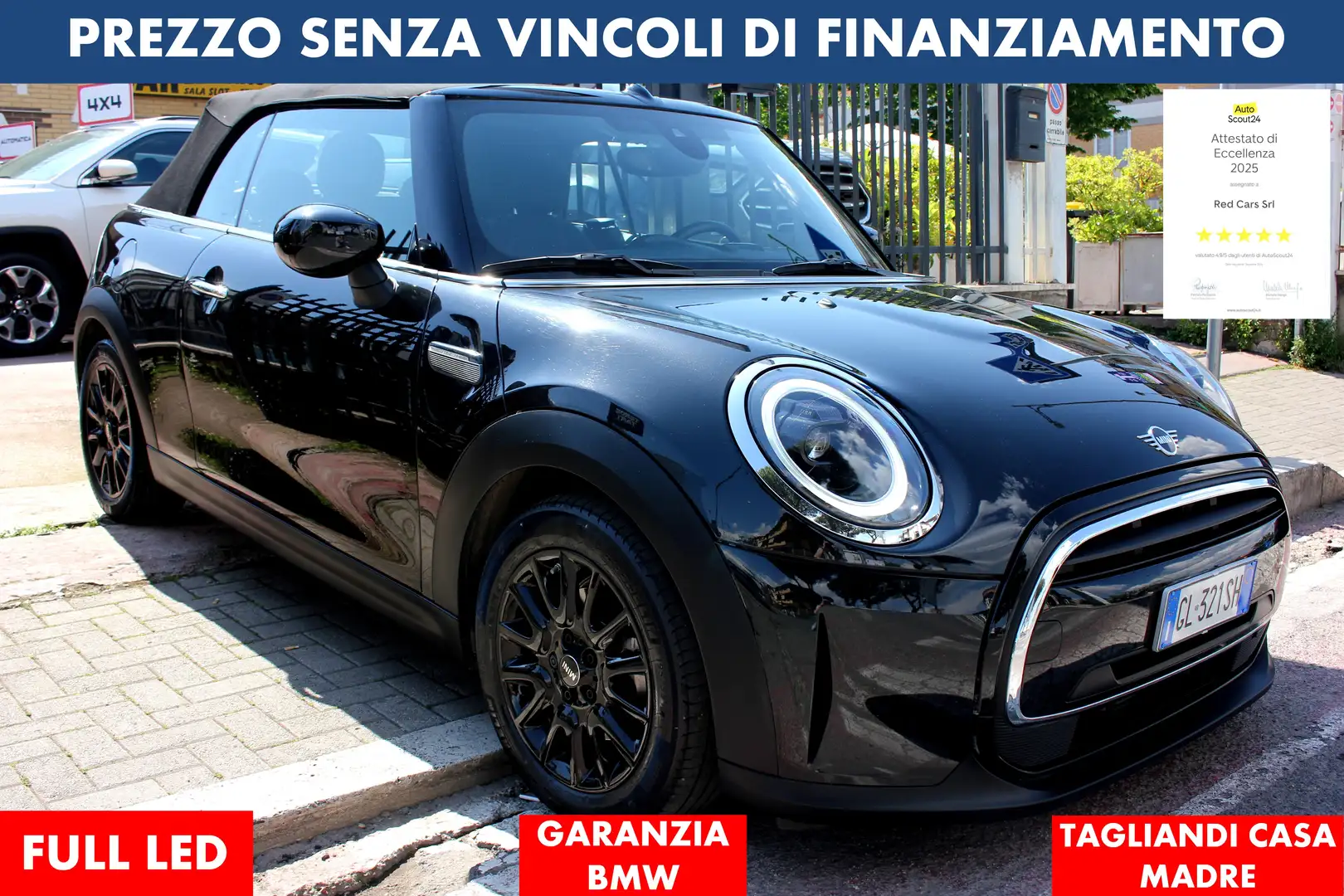 MINI Cooper Cabrio 1.5 136CV AUT TAGLIANDI MINI GARANZIA BMW UNIPRO Fekete - 2
