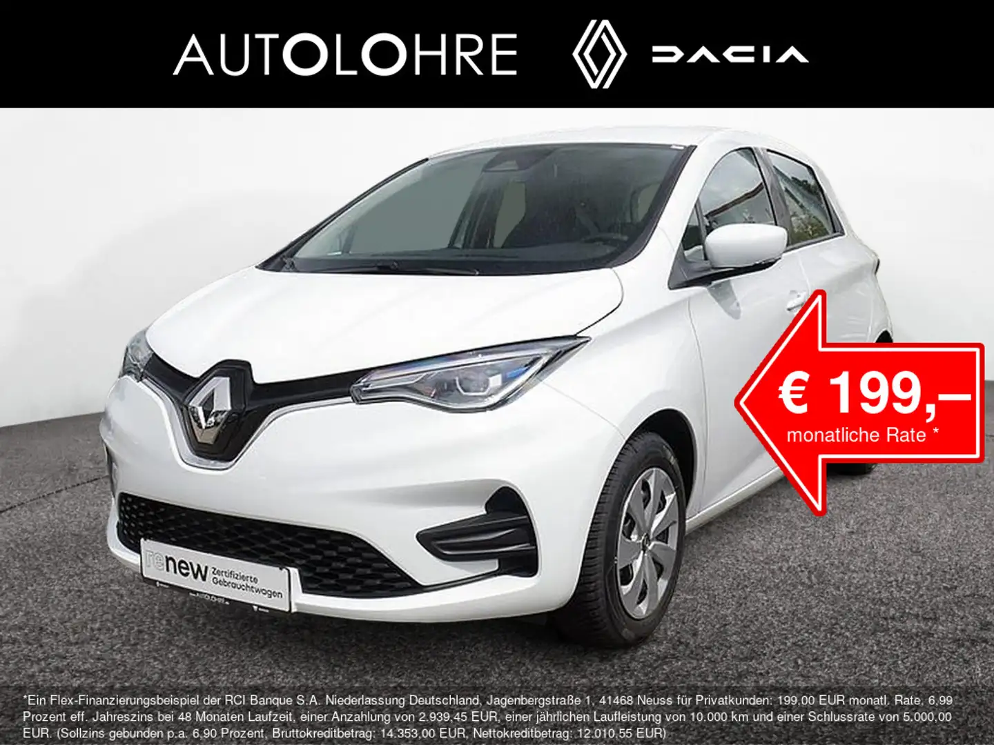 Renault ZOE Experience Z.E.50 R110 PDC SHZ NAVI LED Wit - 1