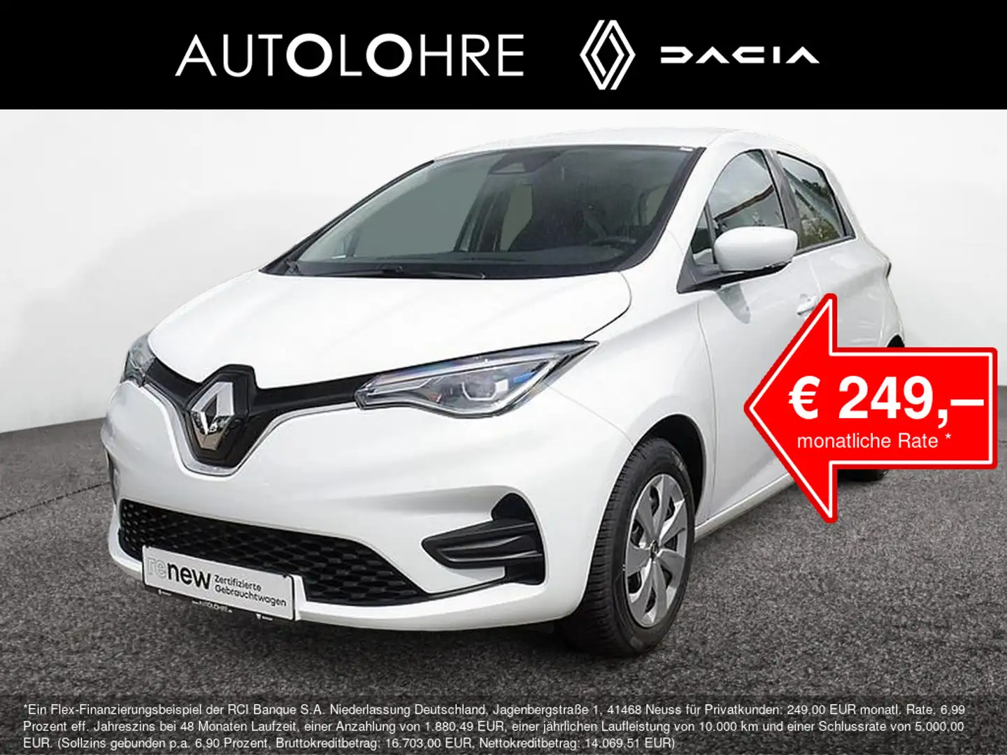 Renault ZOE Experience Z.E.50 R110 PDC SHZ NAVI LED Weiß - 1