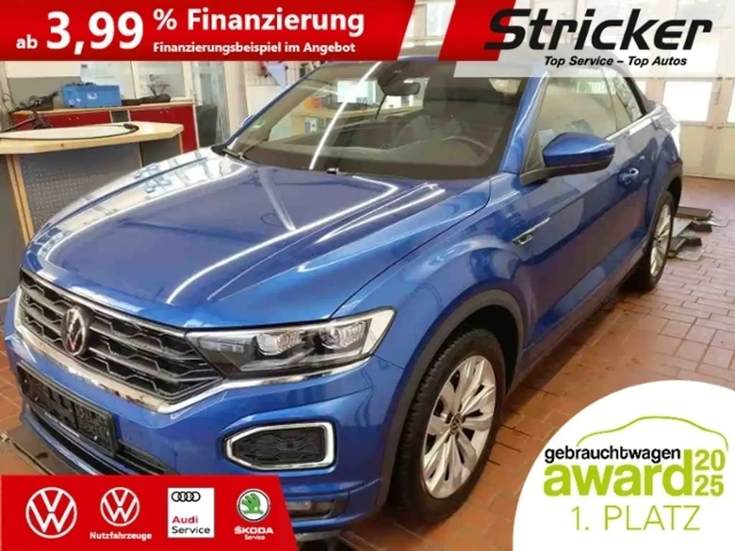 Volkswagen T-Roc Cabriolet R-Line 1.5TSI DSG 296,-ohne Anzahlung A Blau - 1