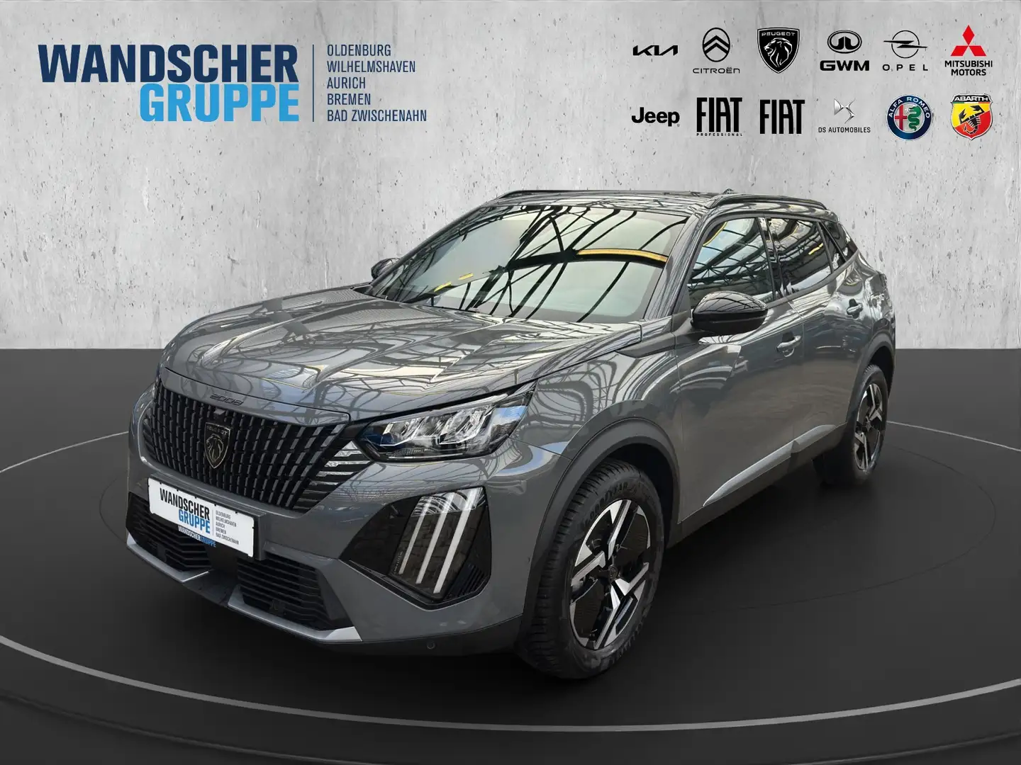 Peugeot 2008 Allure Hybrid 145 +SHZ+SpurH+PDC+LM Grau - 1
