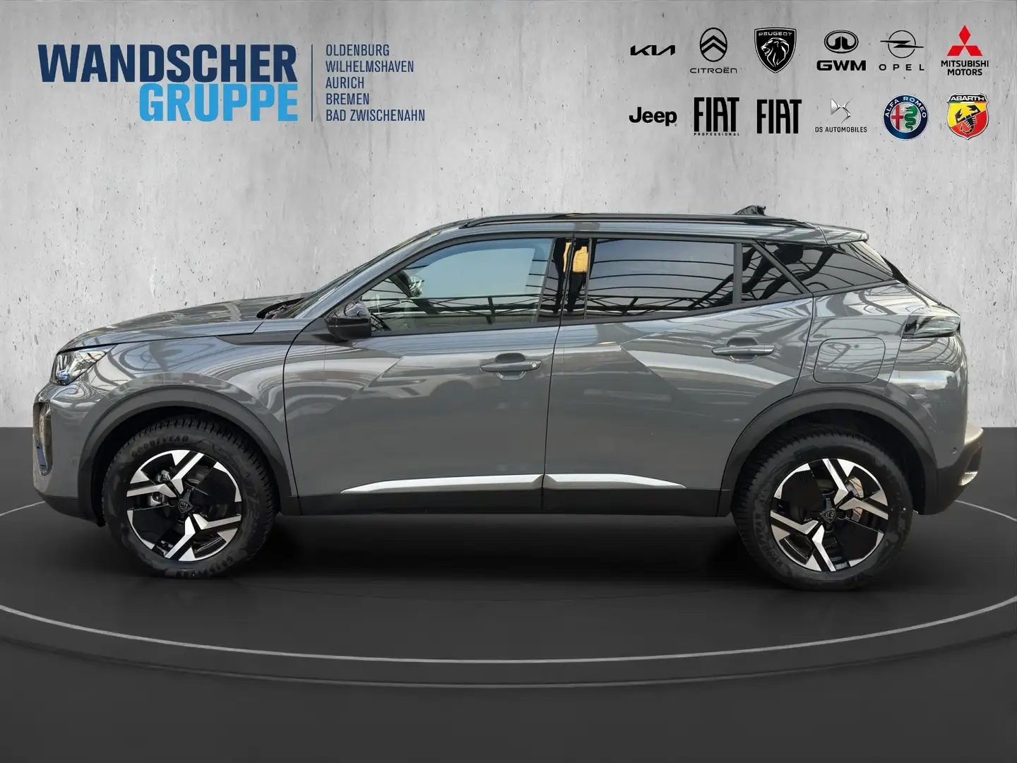 Peugeot 2008 Allure Hybrid 145 +SHZ+SpurH+PDC+LM Grau - 2