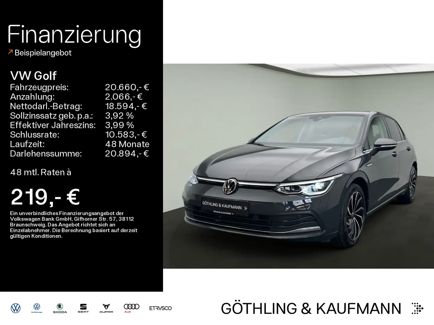 Volkswagen Golf Style 1.5 TSI 110kW*AHK*NAVI*17ZOLL*ACC*erg Gris - 1