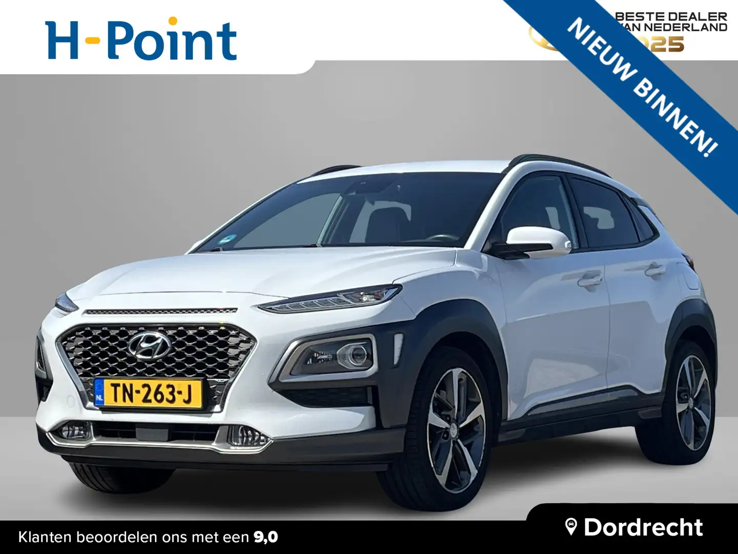 Hyundai KONA 1.6 T-GDI 177PK Premium | 4 wielaandrijving | 18'' Wit - 1