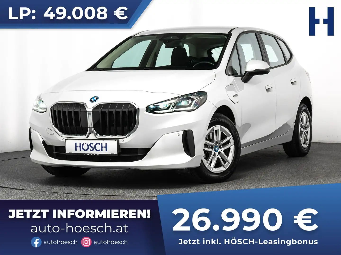 BMW 225 e xDrive Active Tourer PREMIUM WENIG KILOMETER Weiß - 1