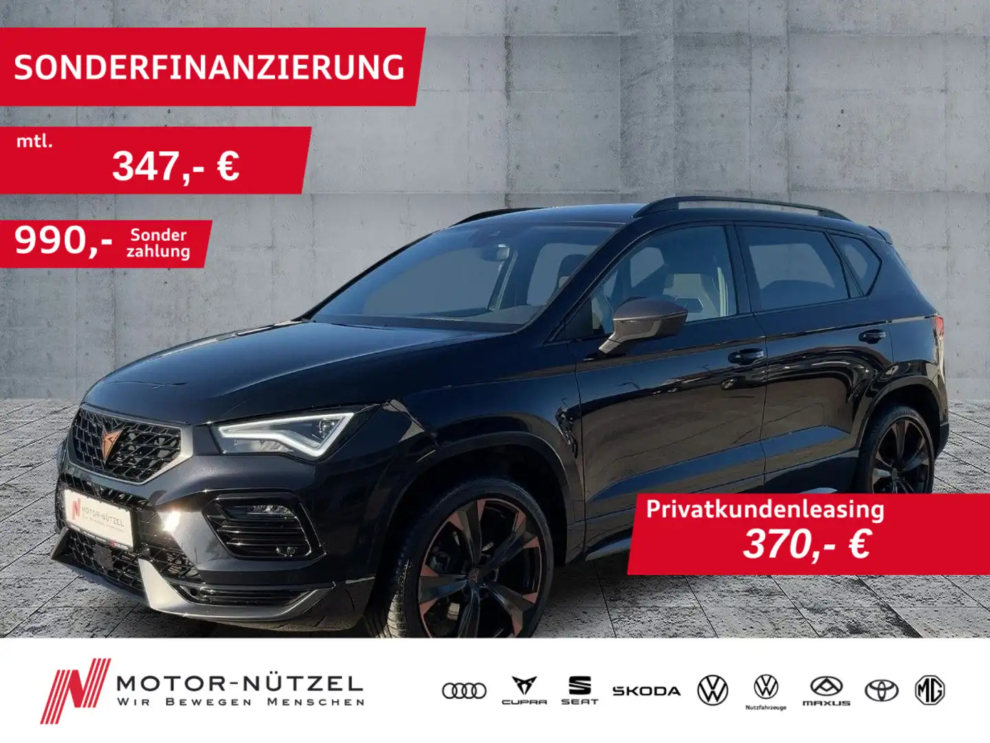 CUPRA Ateca 2.0 TSI 4D DSG LED+NAVI+ACC+SHZ+BEATS+19" Schwarz - 1