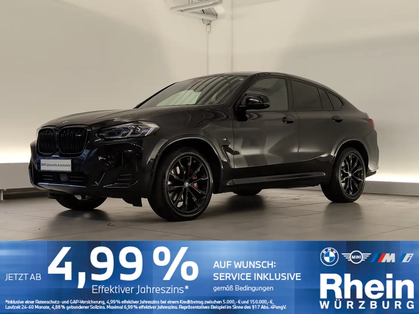 BMW X4 M 40d Navi/Laser/HuD/Pano/AHK/KomfZg/Ambiente Laser/ Schwarz - 1