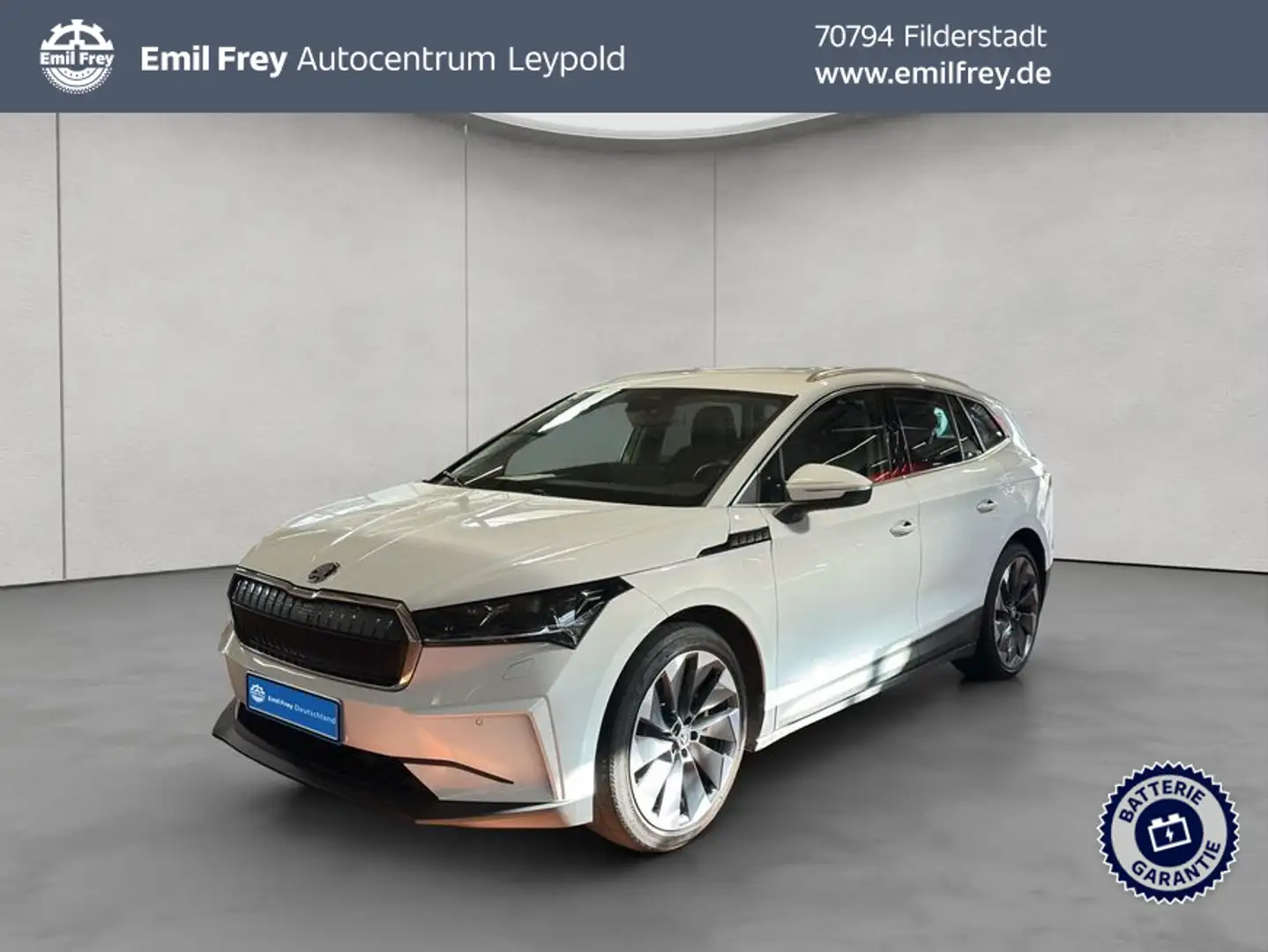 Skoda Enyaq iV 80x AHK 21 Zoll Weiß - 1