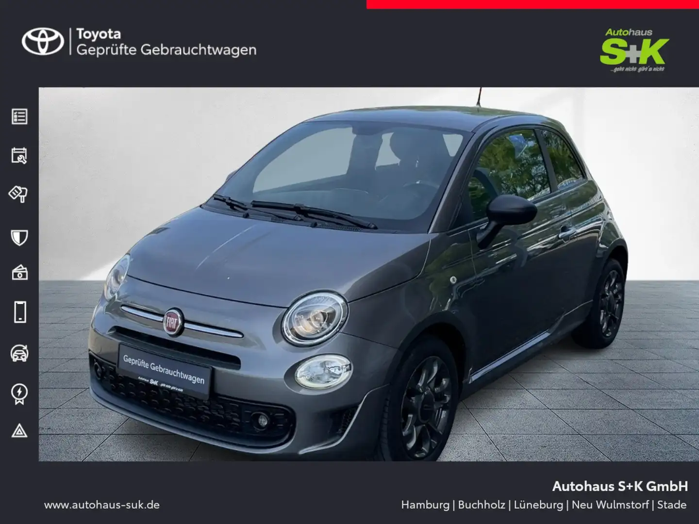 Fiat 500 1,0 Hybrid Connect*Carplay*Klima* Grau - 1