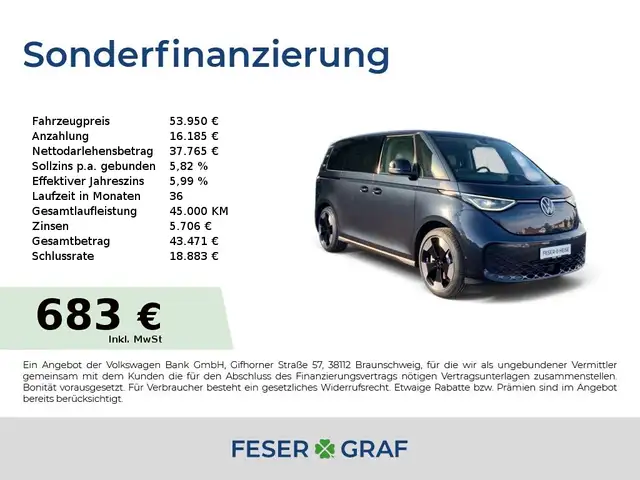 Volkswagen ID. Buzz Pro 150 kW CCS/AHK/Info Paket+/Style Paket+/