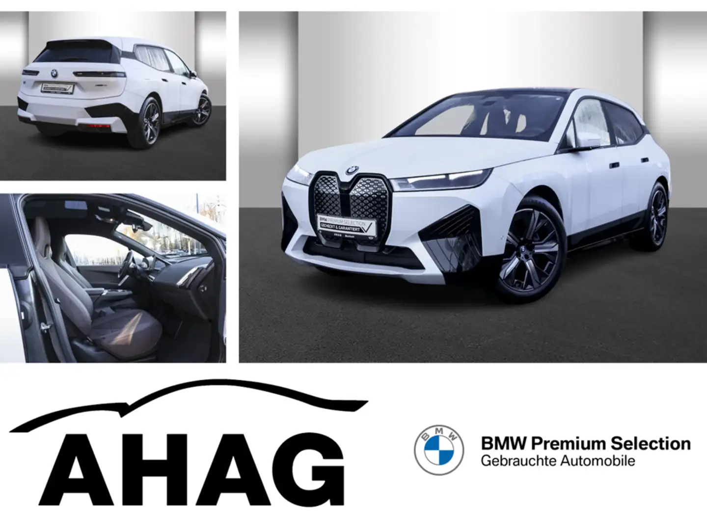 BMW iX xDrive40 Sportpaket Klimaaut. AHK Soft-Close Weiß - 1