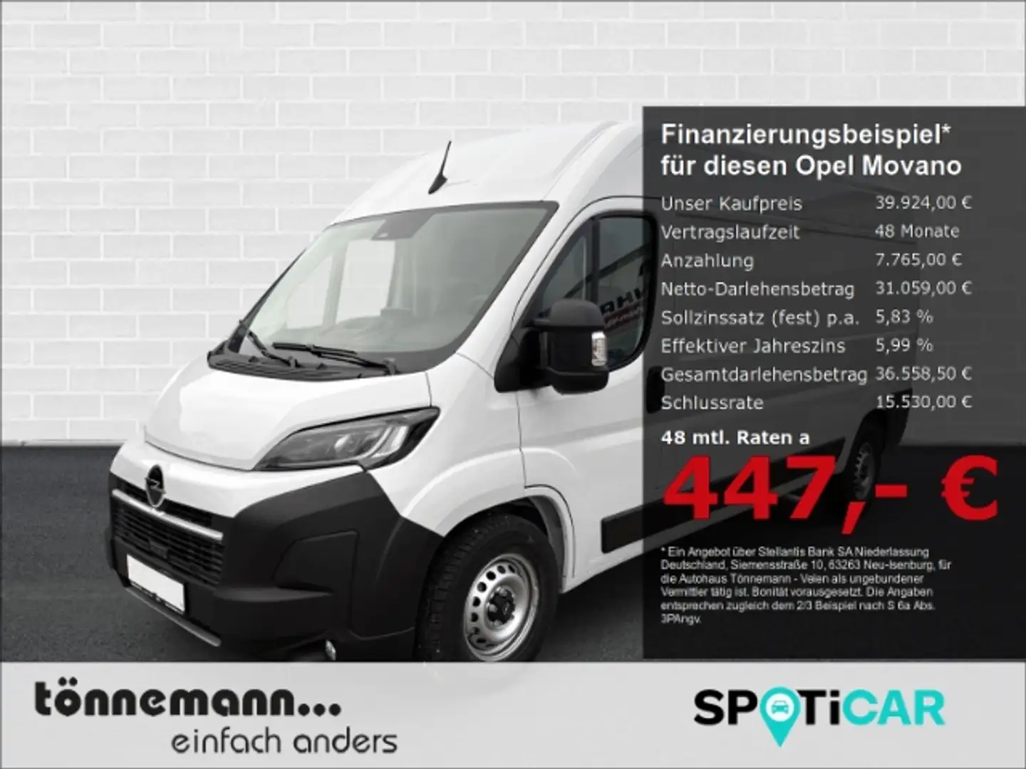 Opel Movano C CARGO FACELIFT L3H2 3,5T VERSTÄRKT AT+RÜC Blanc - 1