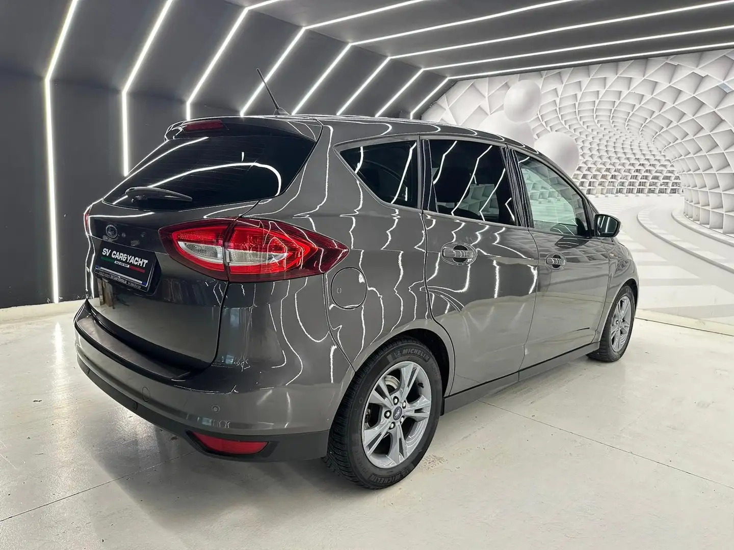 Ford C-Max 120CV-AUTOMATICO-KM CERTIFICA-PERMUTE-12M GARANZIA Grigio - 2