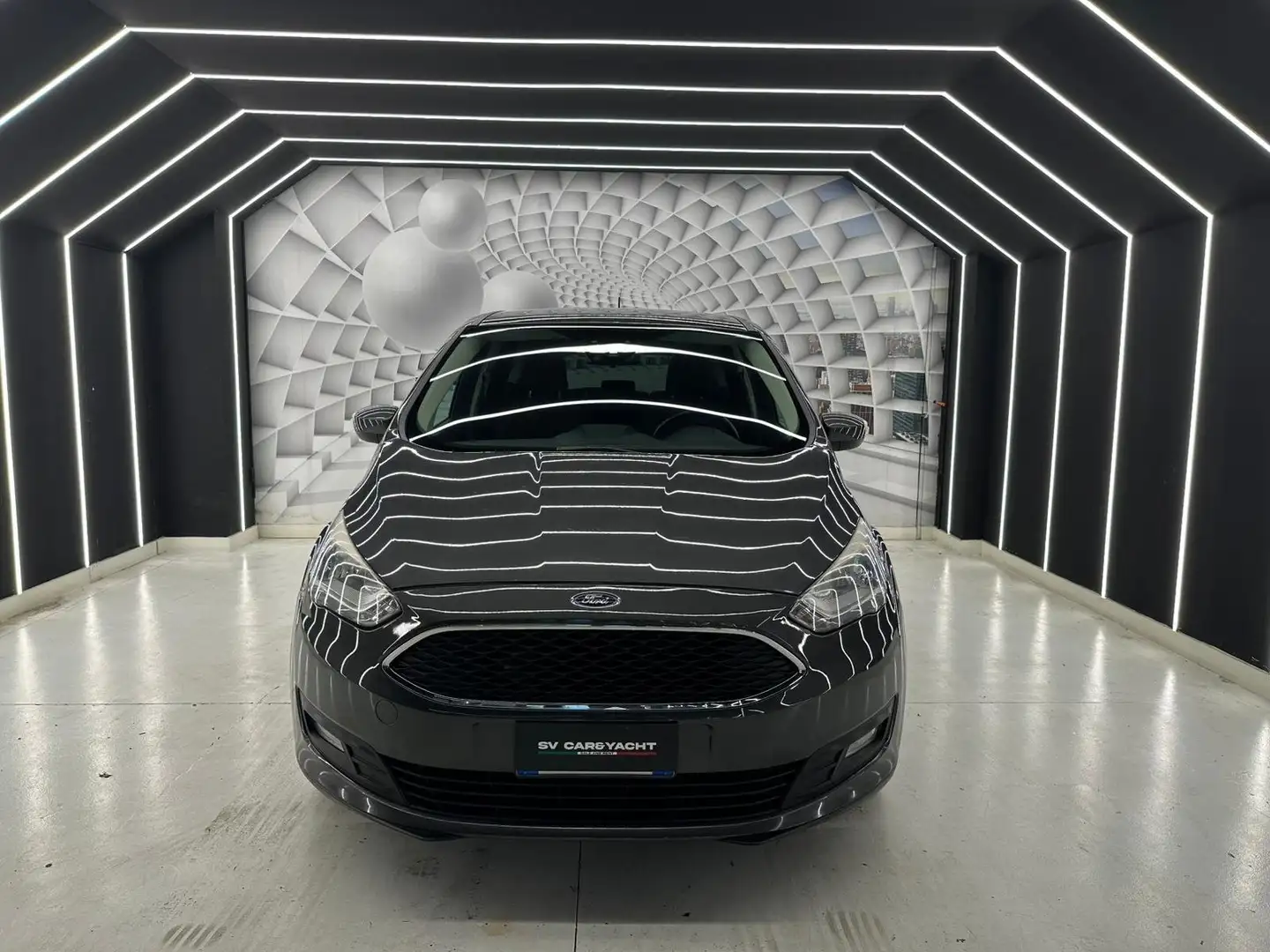 Ford C-Max 120CV-AUTOMATICO-KM CERTIFICA-PERMUTE-12M GARANZIA Grigio - 1