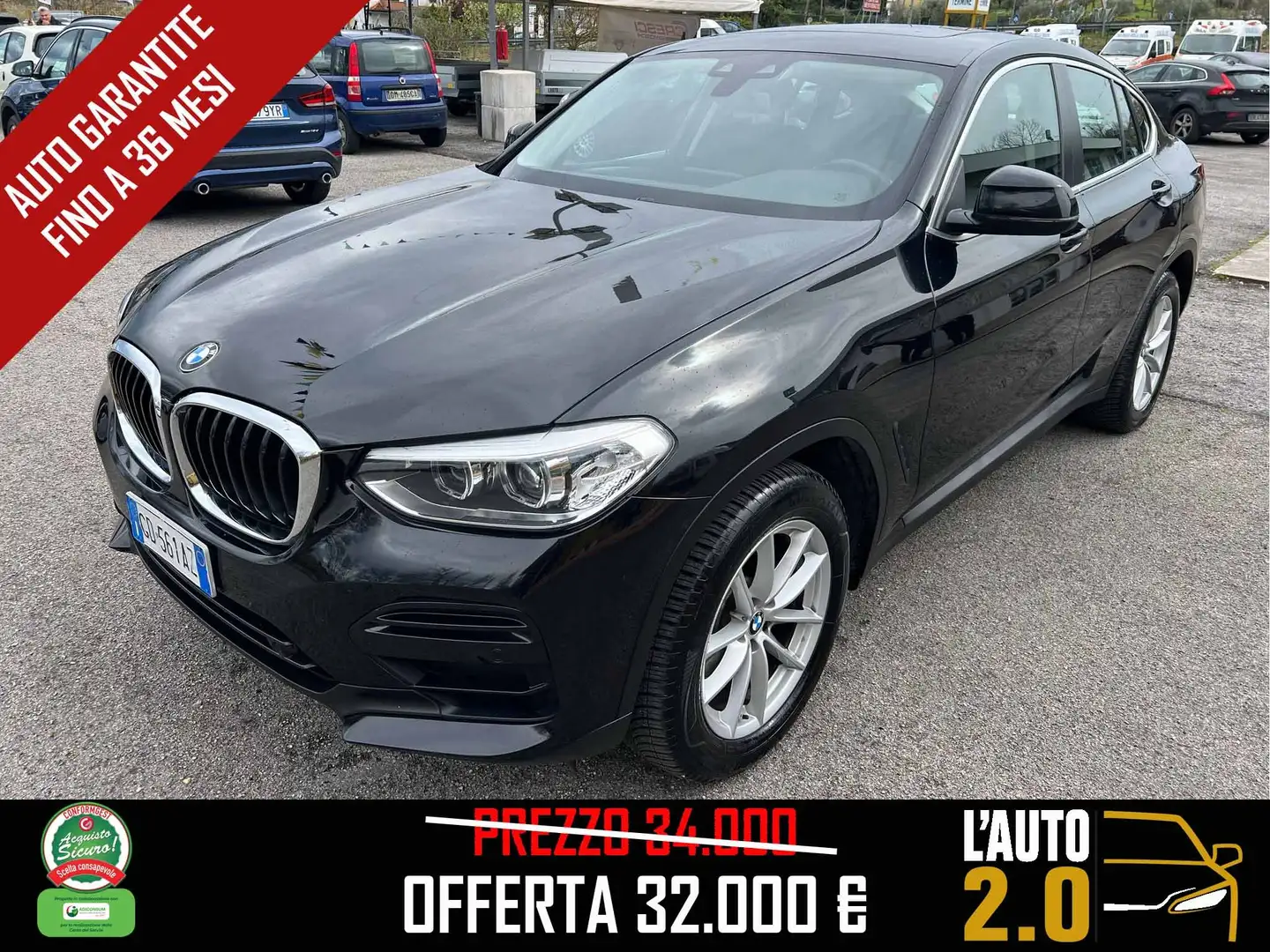 BMW X4 X4 xdrive20d mhev 48V auto Nero - 1