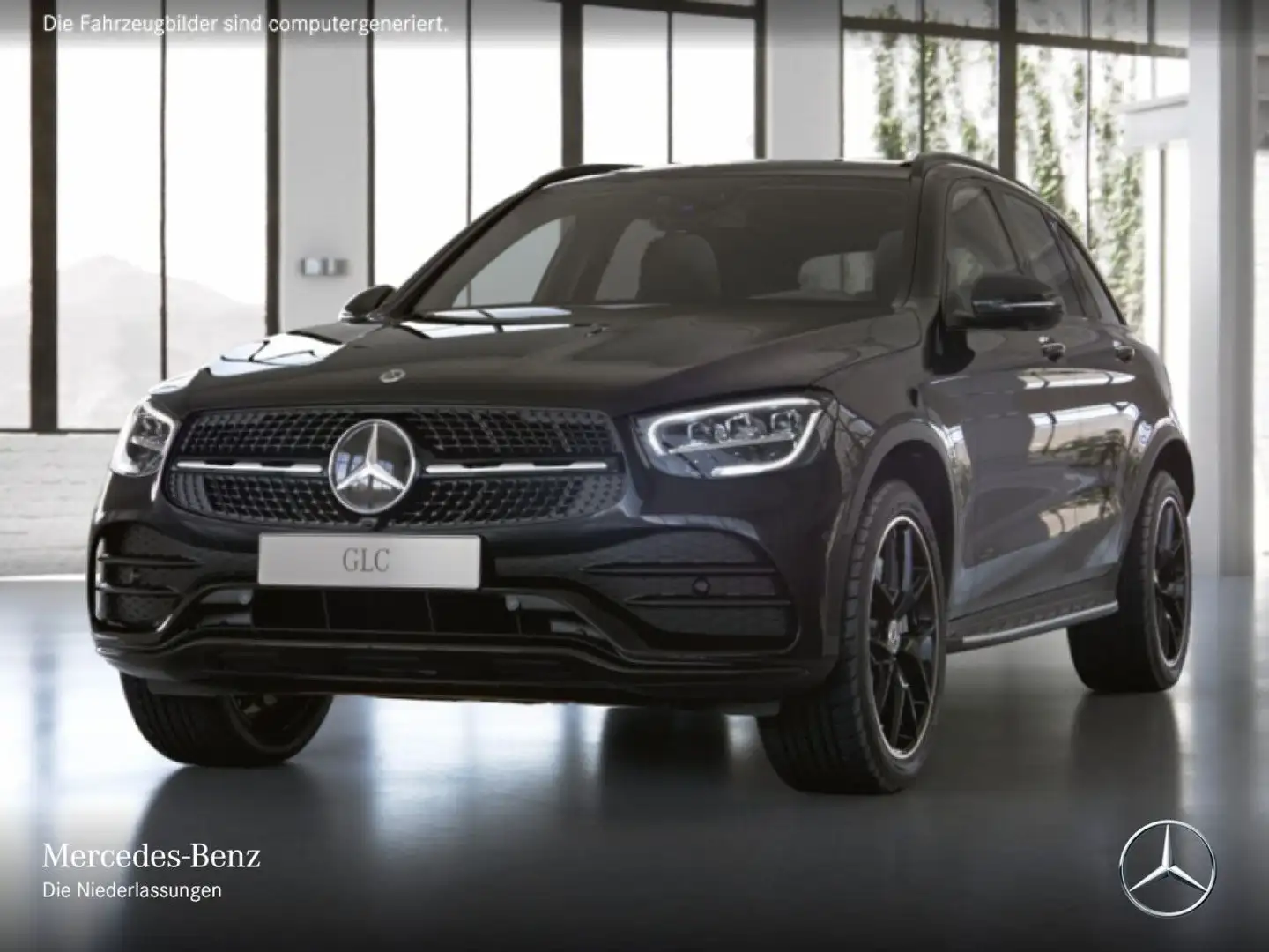 Mercedes-Benz GLC 300 de 4M AMG+NIGHT+PANO+360+LED+FAHRASS+HUD Schwarz - 2