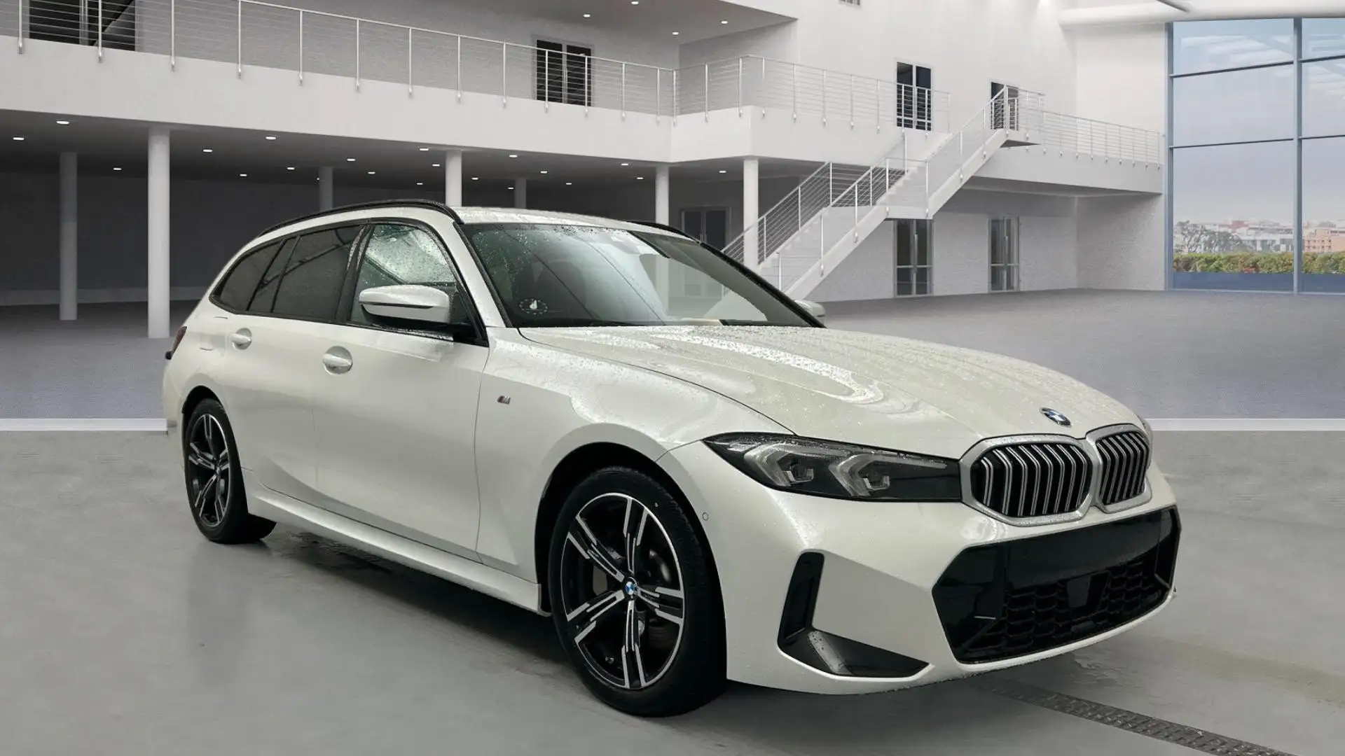 BMW 330 330 i xDrive Touring M Sport AHK Widescr Ambi HiFi Blanc - 2