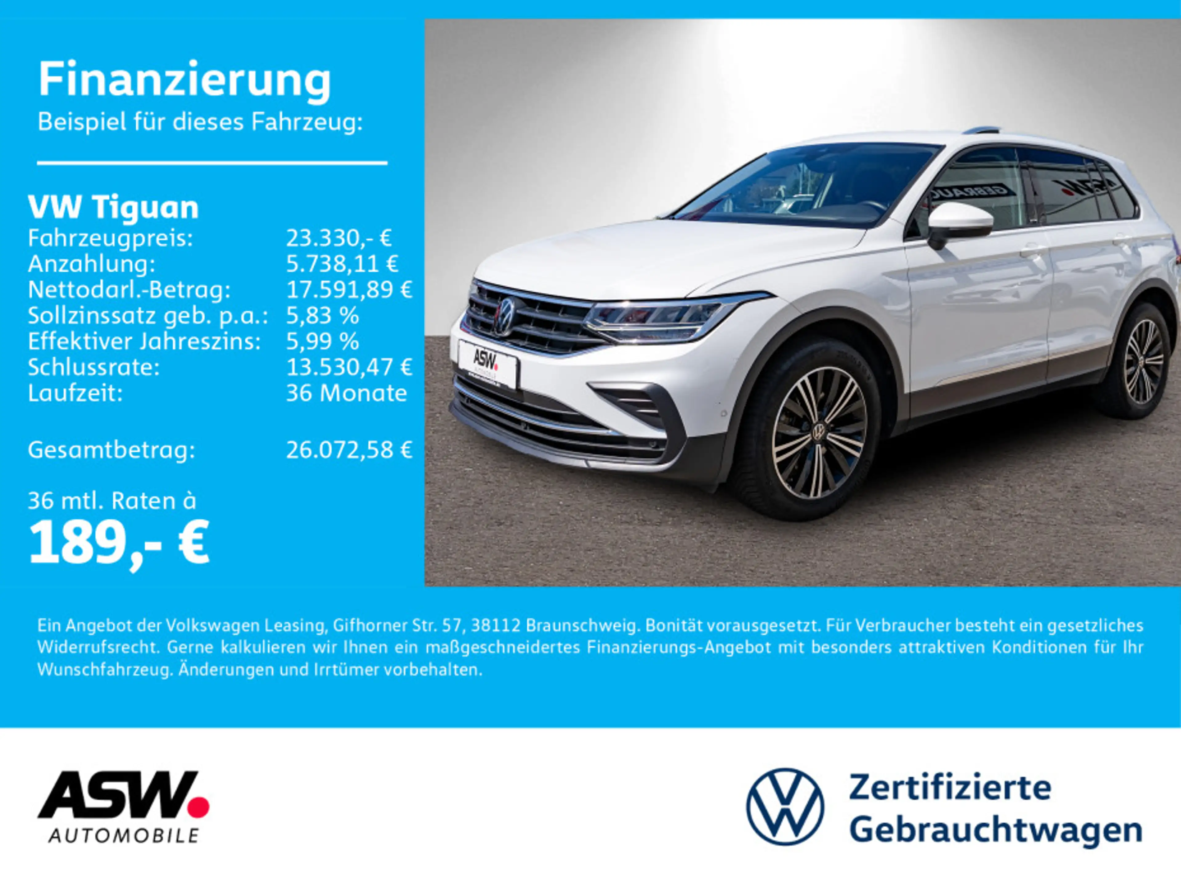 Volkswagen Tiguan Active 1.5 TSI DSG LED Navi RFK SHZ ACC