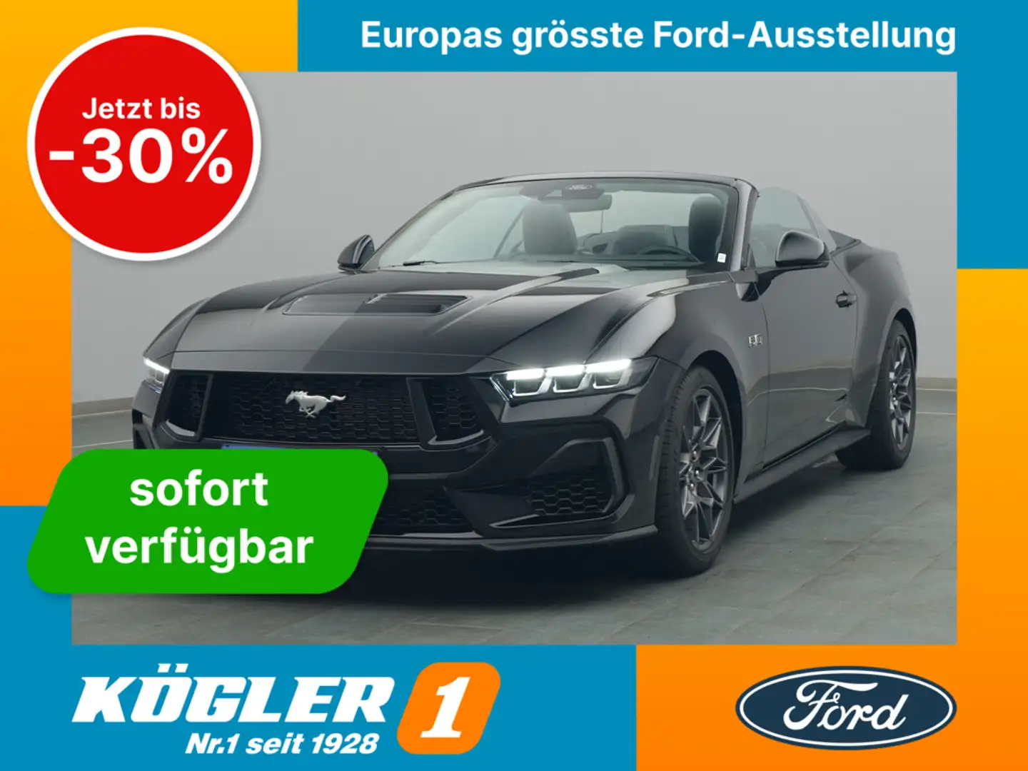 Ford Mustang GT Cabrio V8 446PS Aut./MagneRide Noir - 1