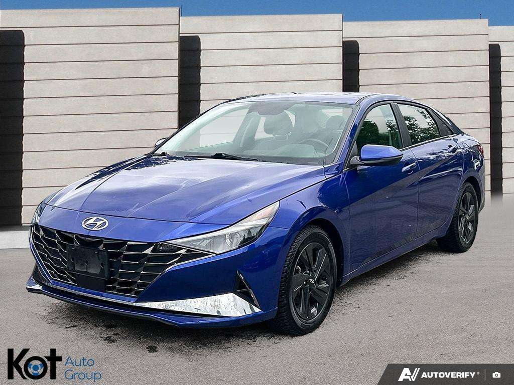 Blue 2021 Hyundai Elantra Hybrid Sedan Automatic