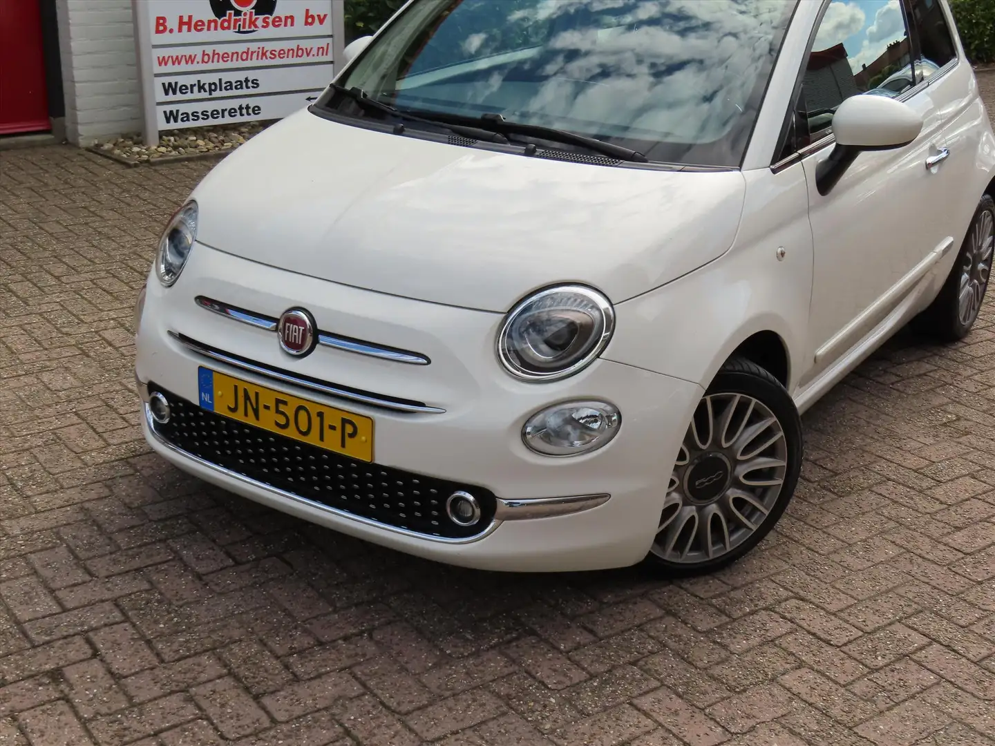 Fiat 500 TwinAir Turbo 80pk Lounge/ Panoramadak/ Parkeersen Blanc - 2